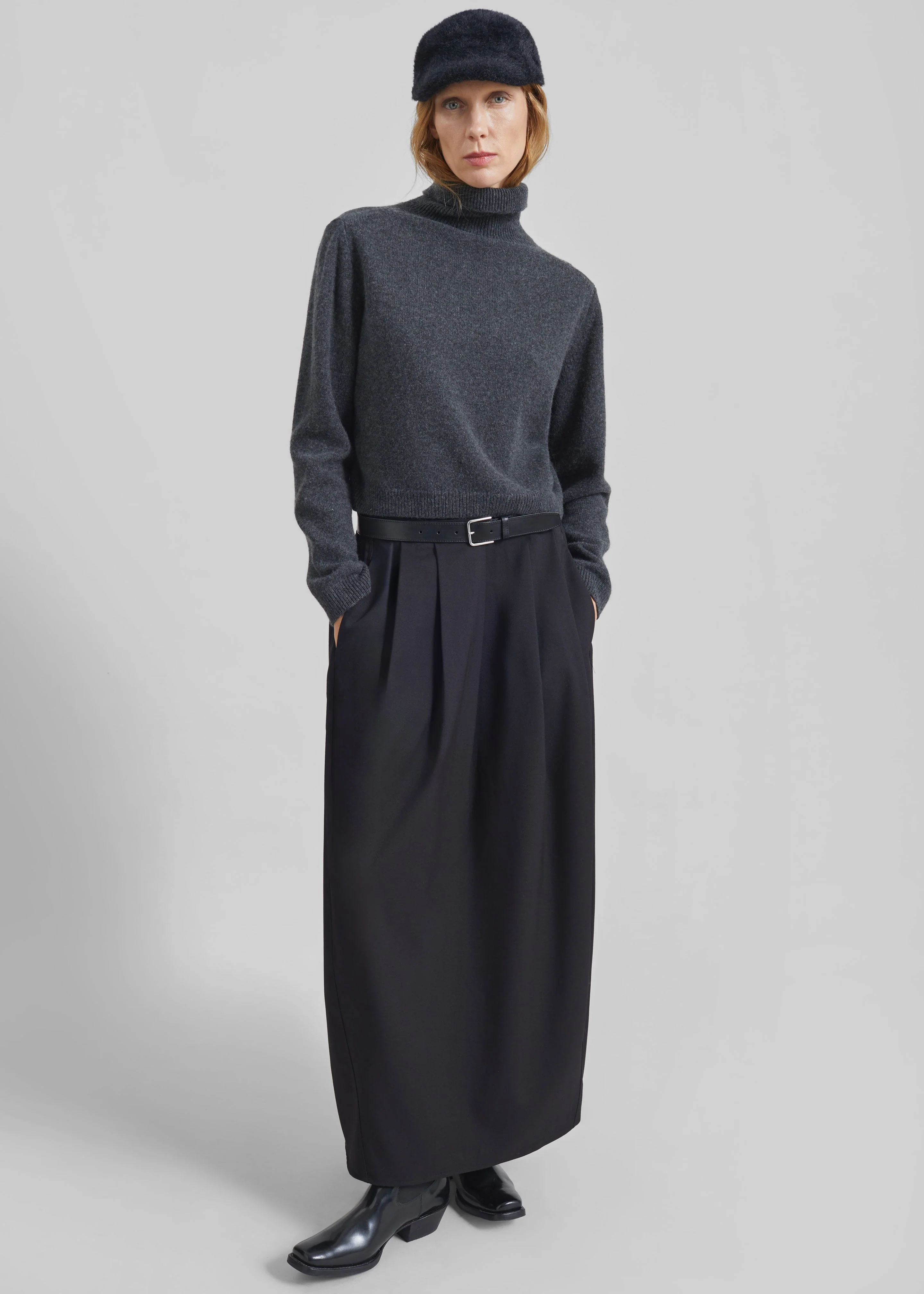 Claremont Cocoon Skirt - Black