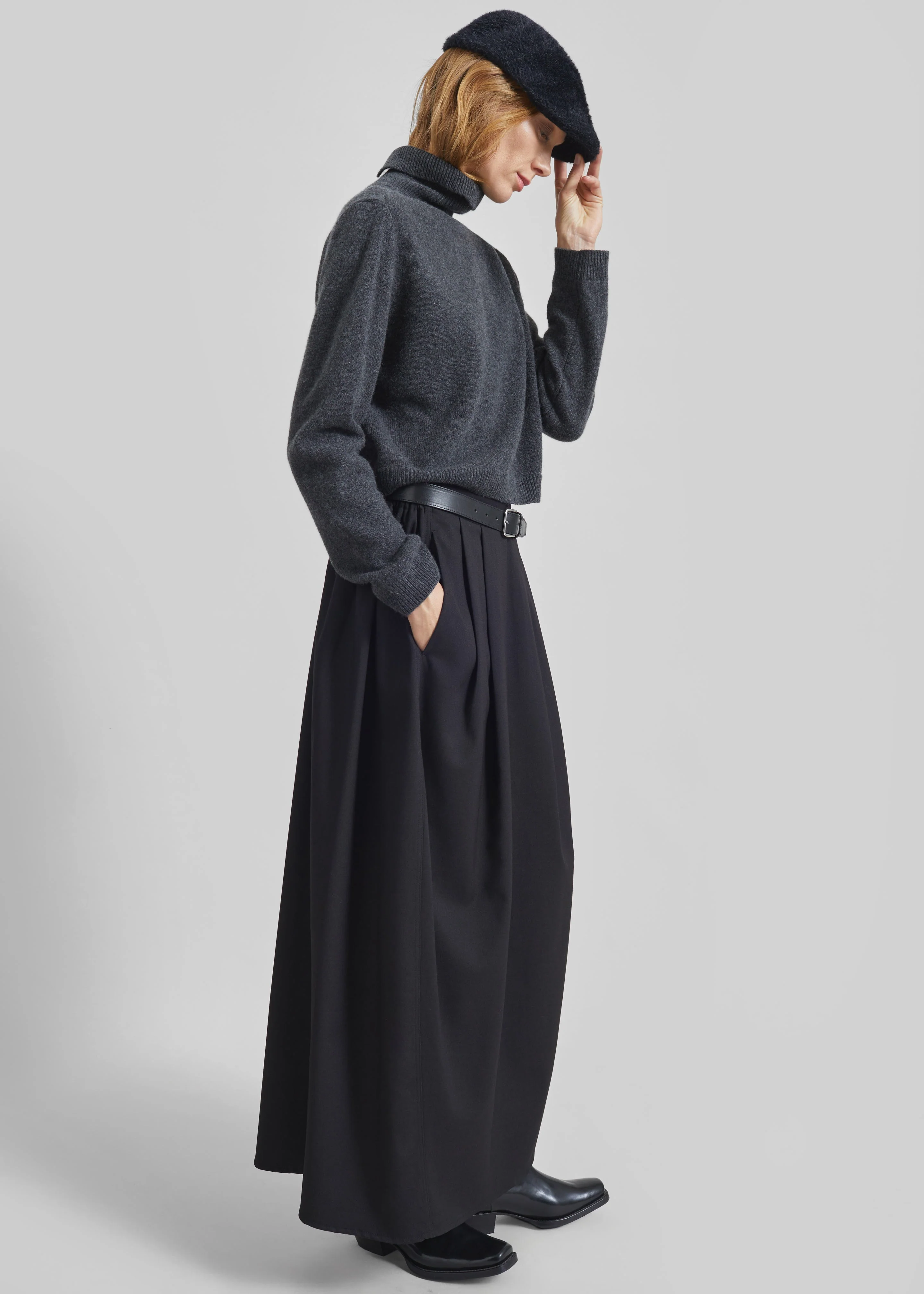 Claremont Cocoon Skirt - Black - Image 4