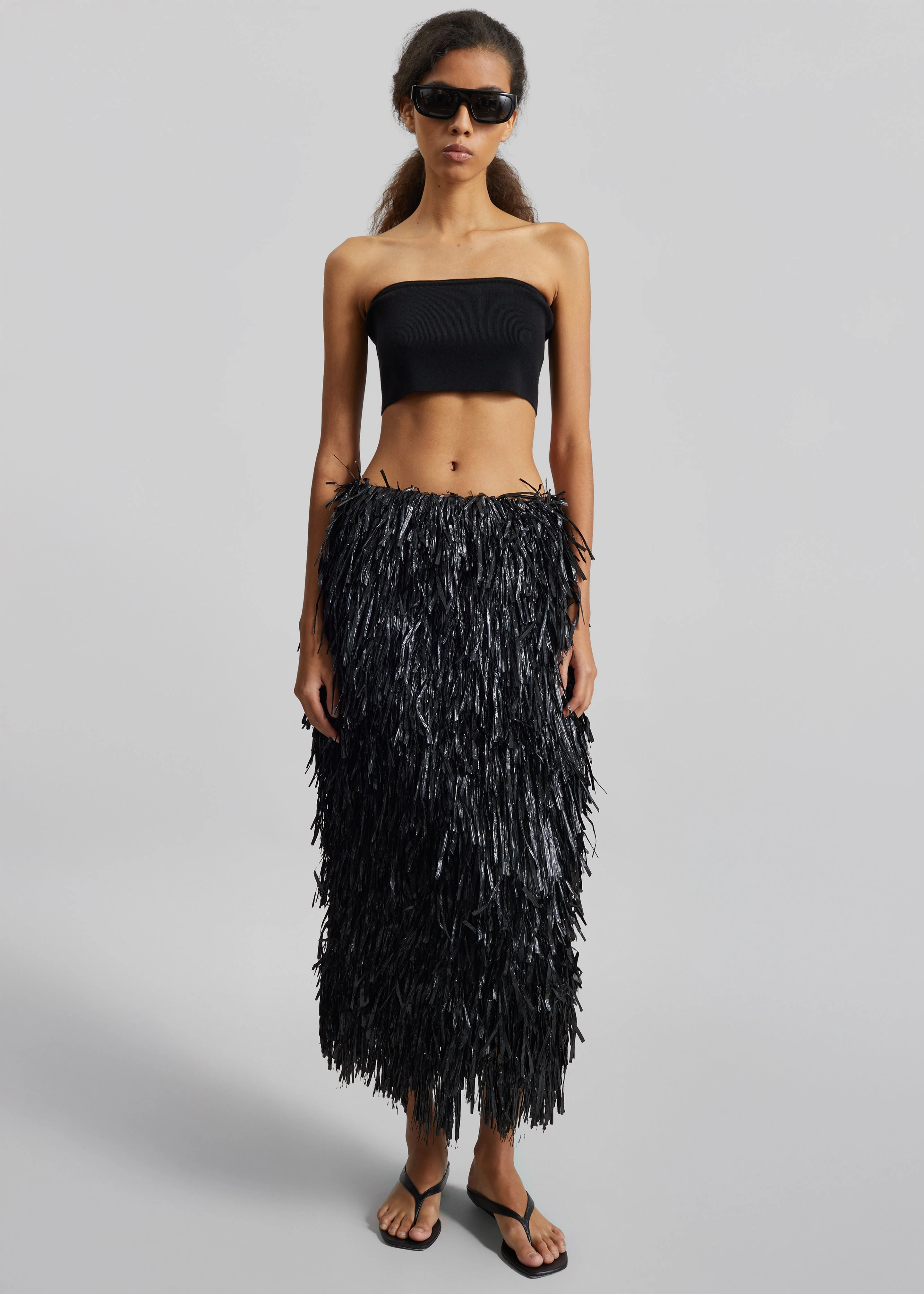 CO Fringe Skirt - Black - Image 3