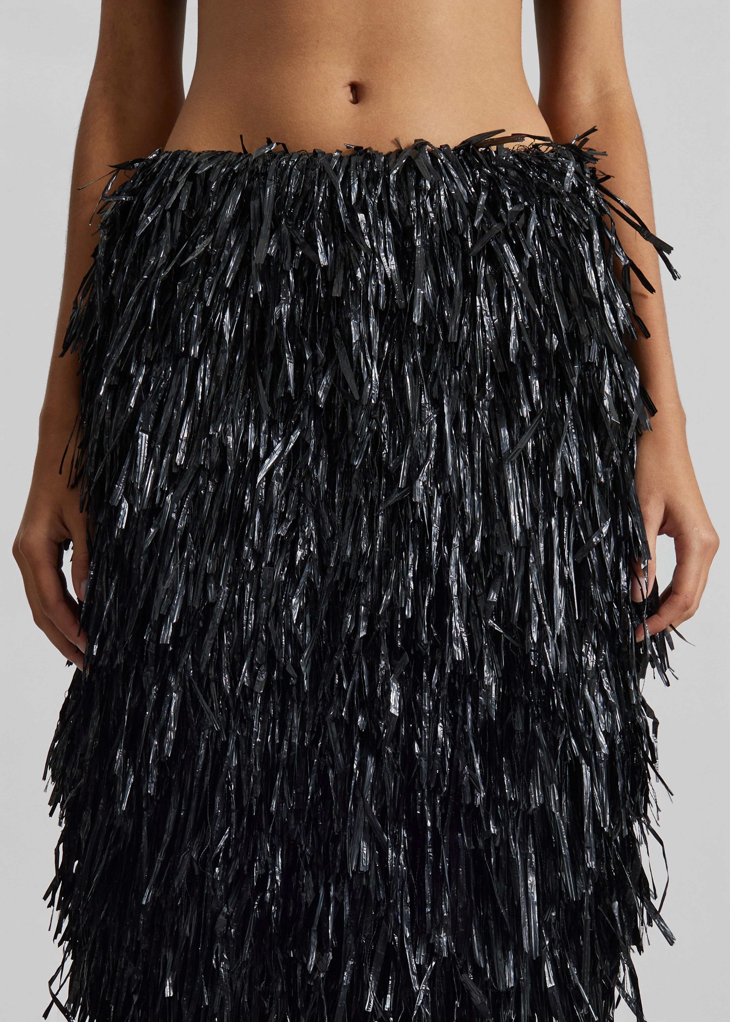 CO Fringe Skirt - Black - Image 4