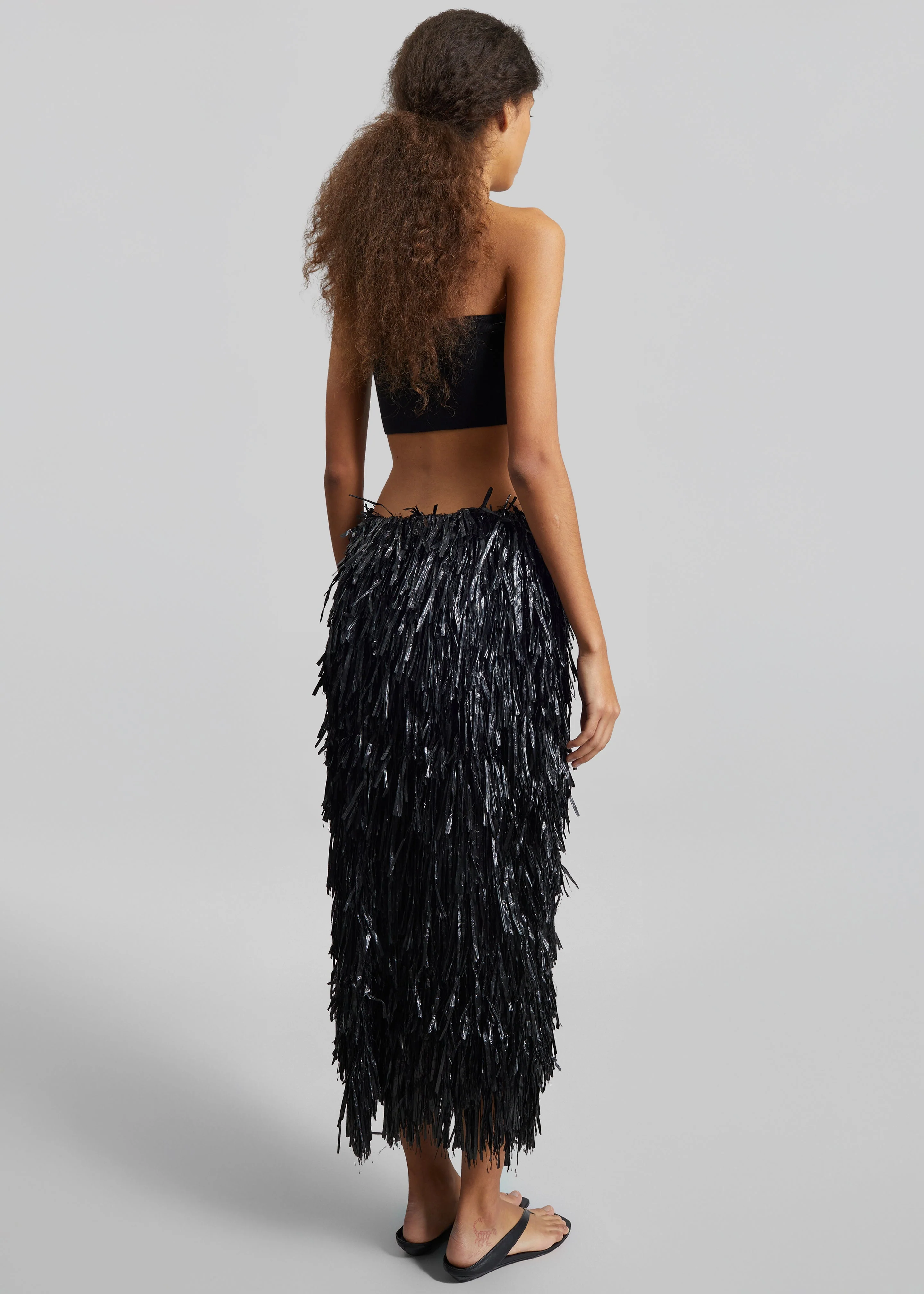 CO Fringe Skirt - Black - Image 7