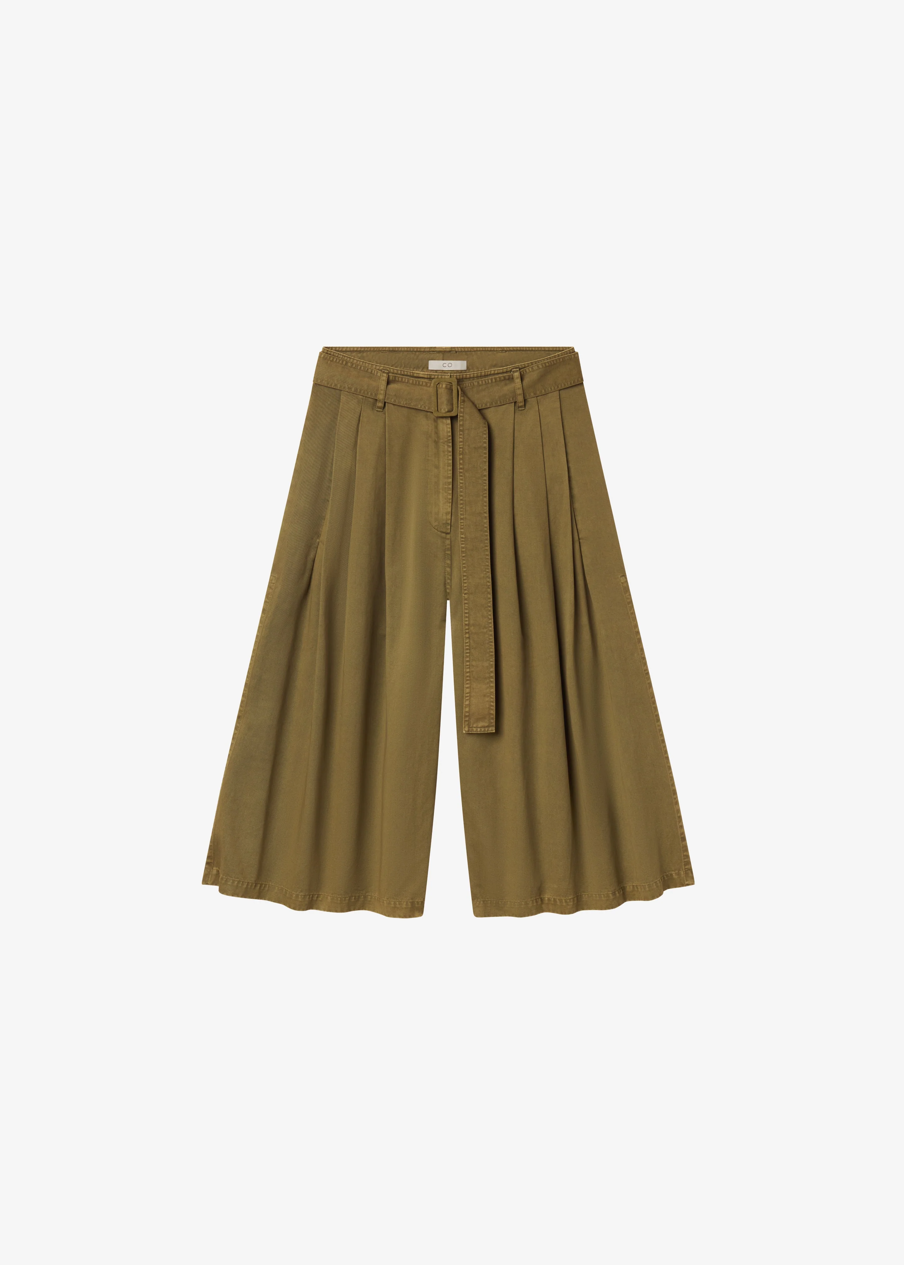 CO Garment Dye Pleated Culotte - Avocado - Image 10