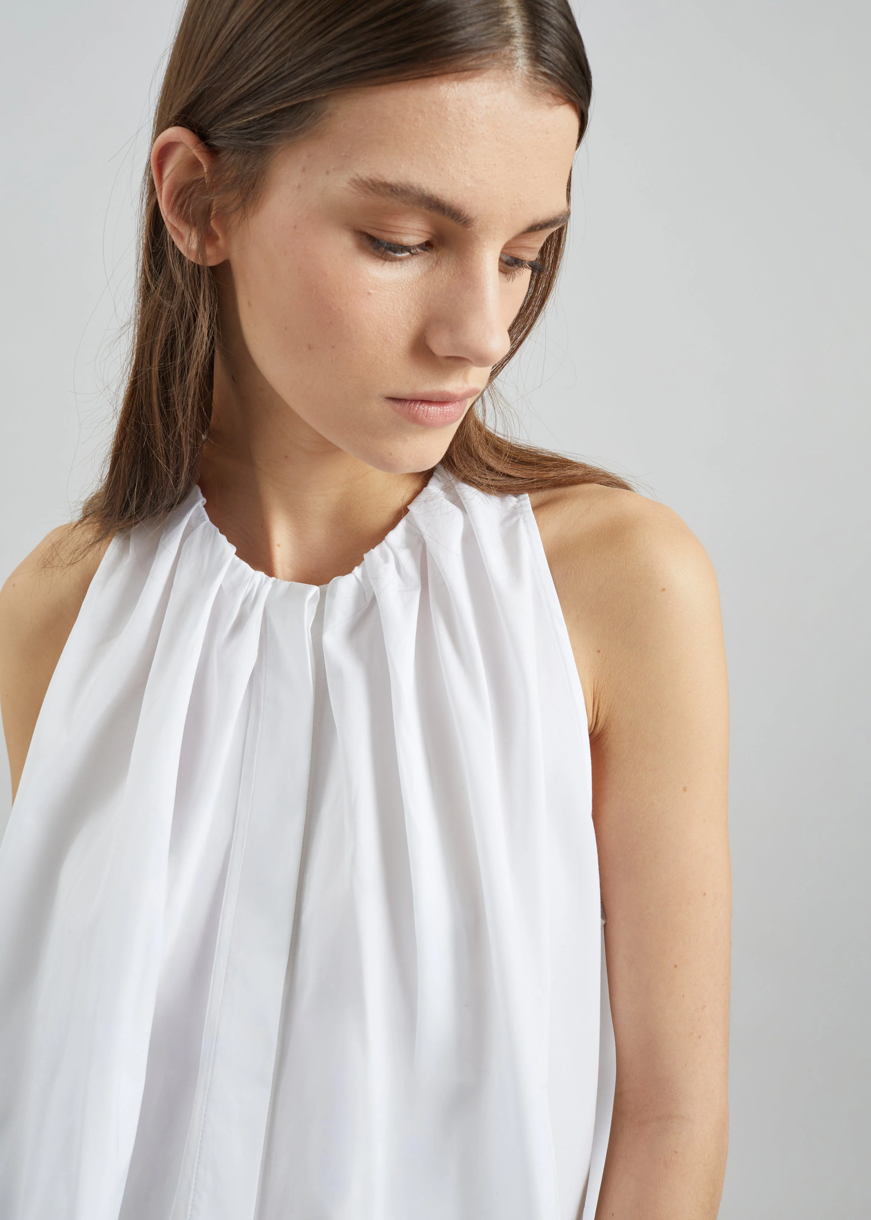 CO Gathered Tunic Shirt - White - Image 3