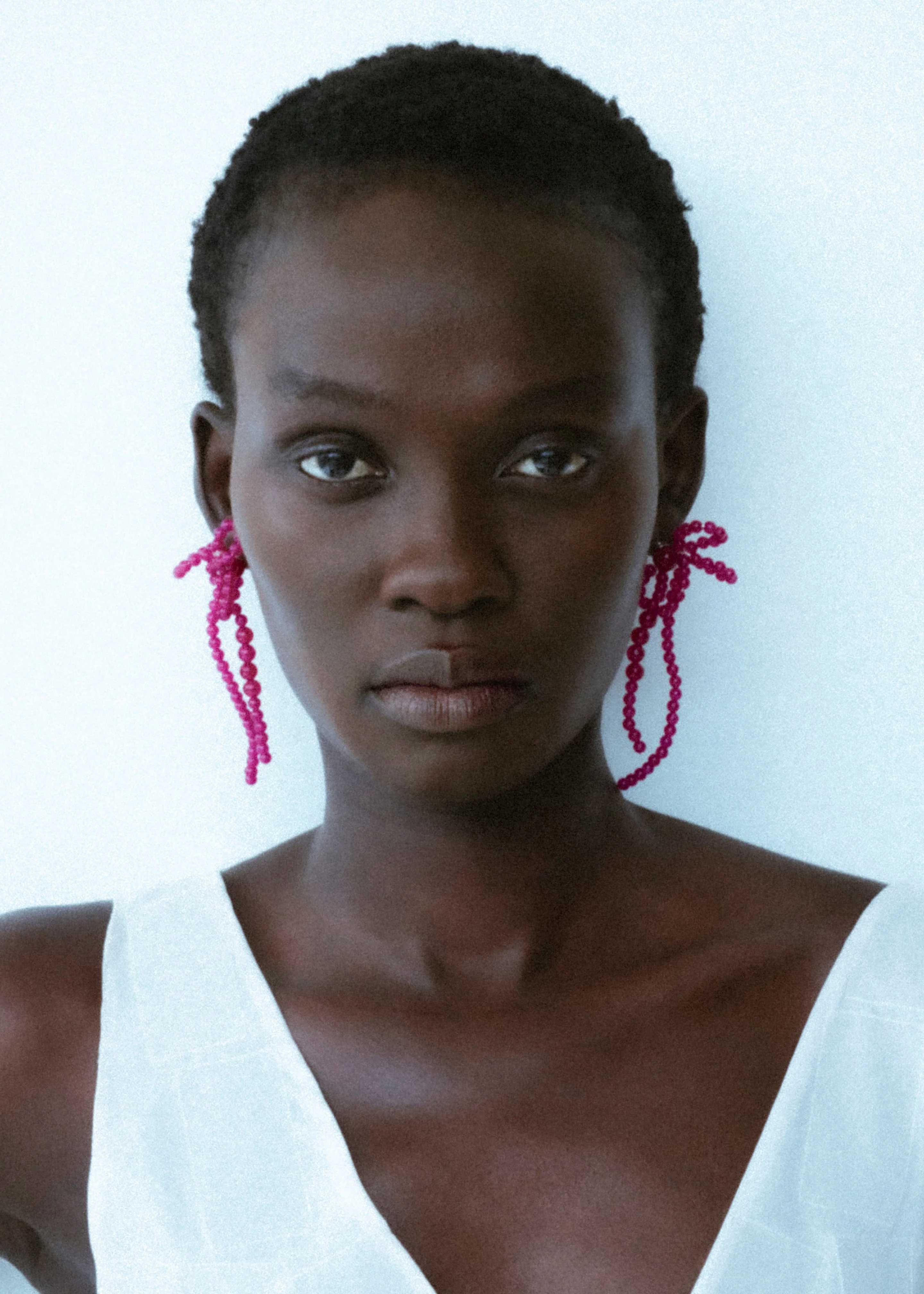 Completedworks Chalcedony Beaded Drop Earrings - Pink