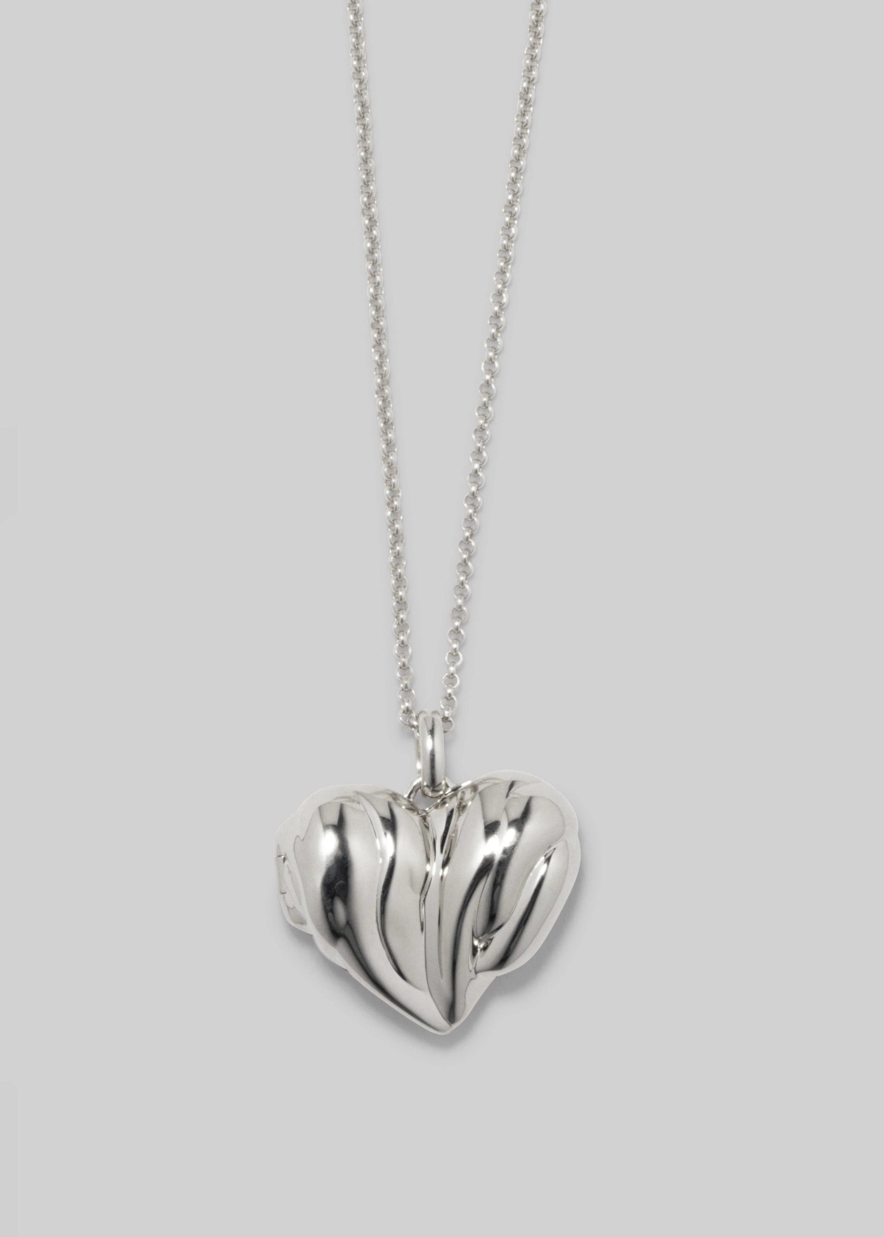 Completedworks Heart Locket Necklace - Silver - Image 2