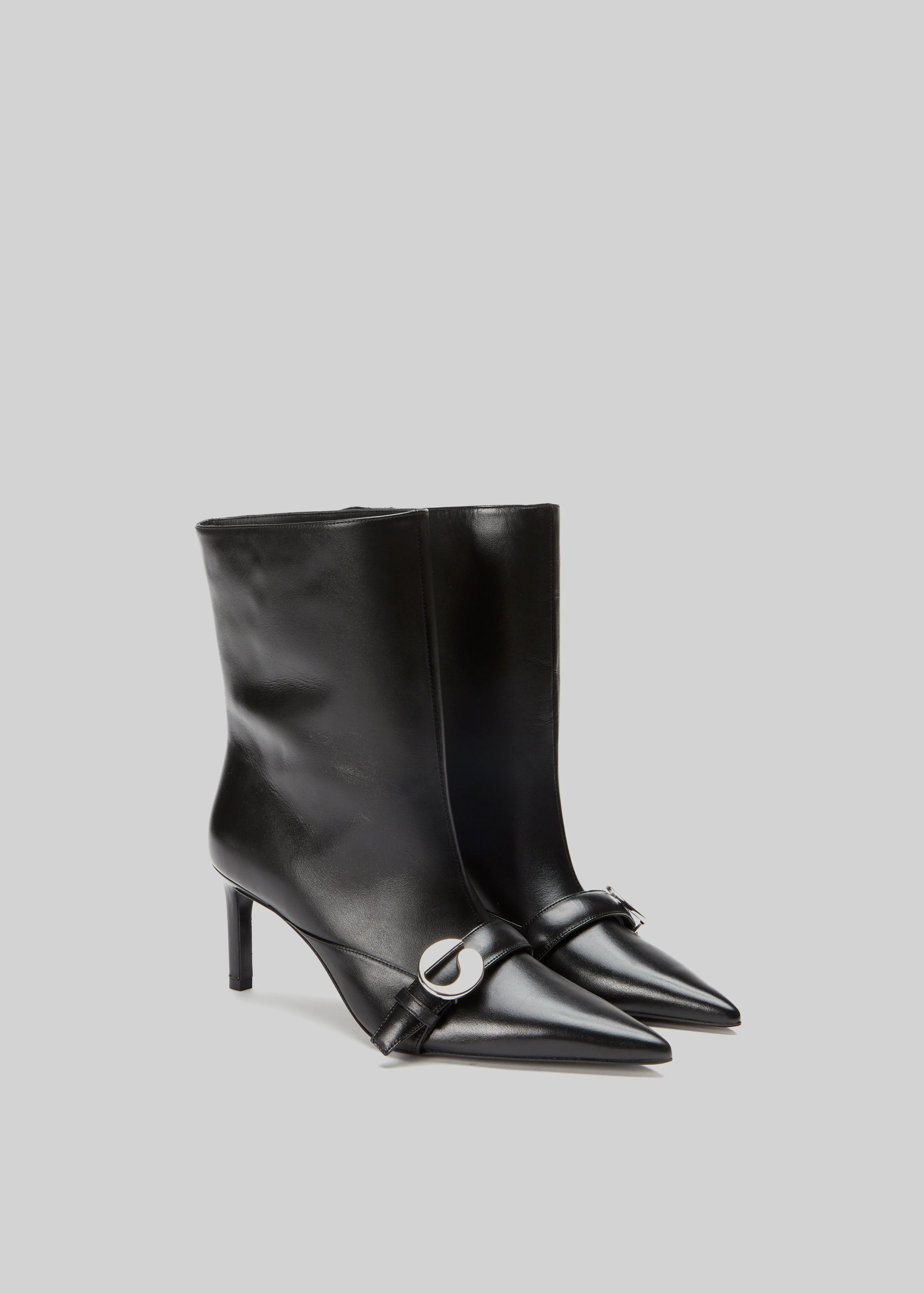 Coperni Ankle Heeled Belt Boots - Black - Image 3