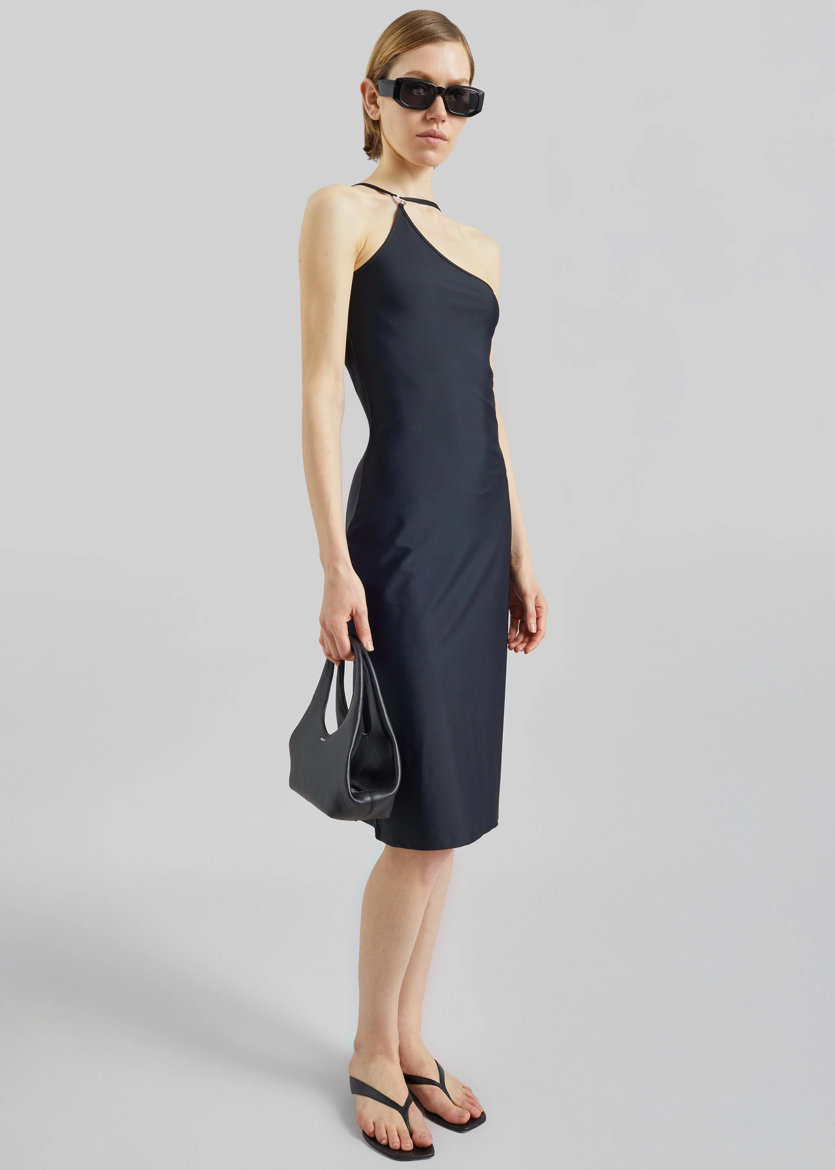 Coperni C-Logo One Shoulder Dress - Black - Image 3