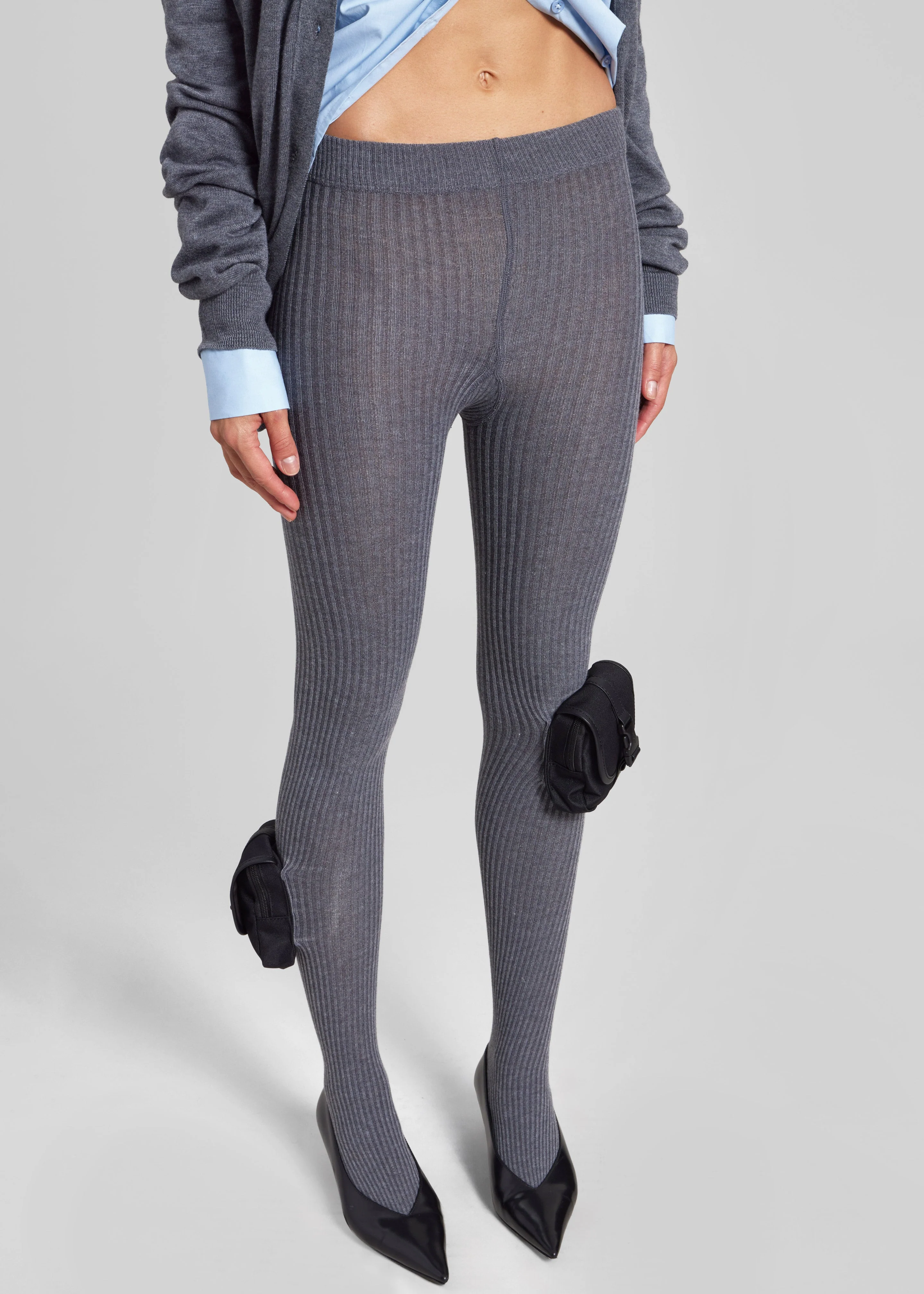 Coperni Knit Tights - Grey - Image 2