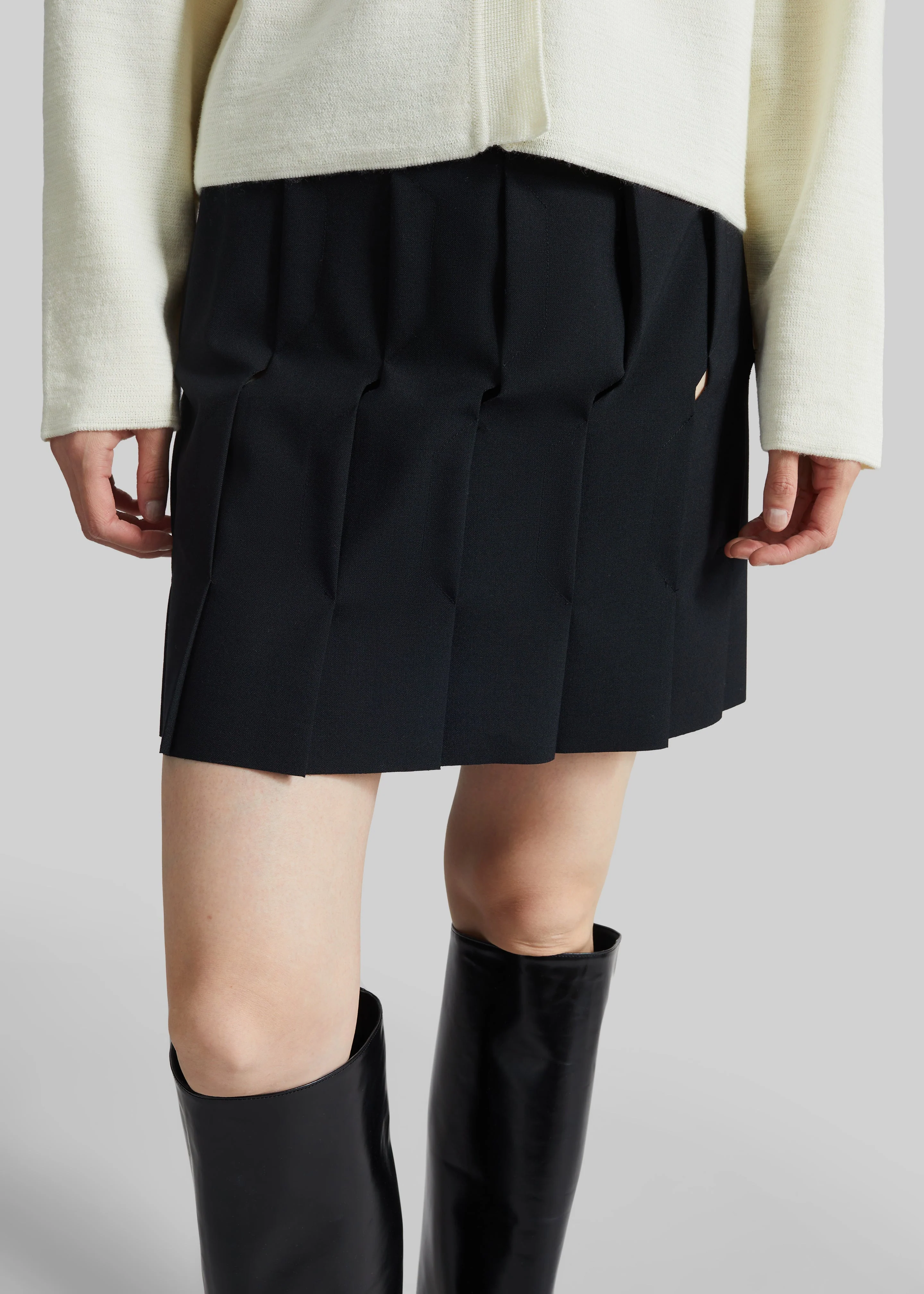 Coperni Technical Tailored Origami Skirt - Black - Image 3