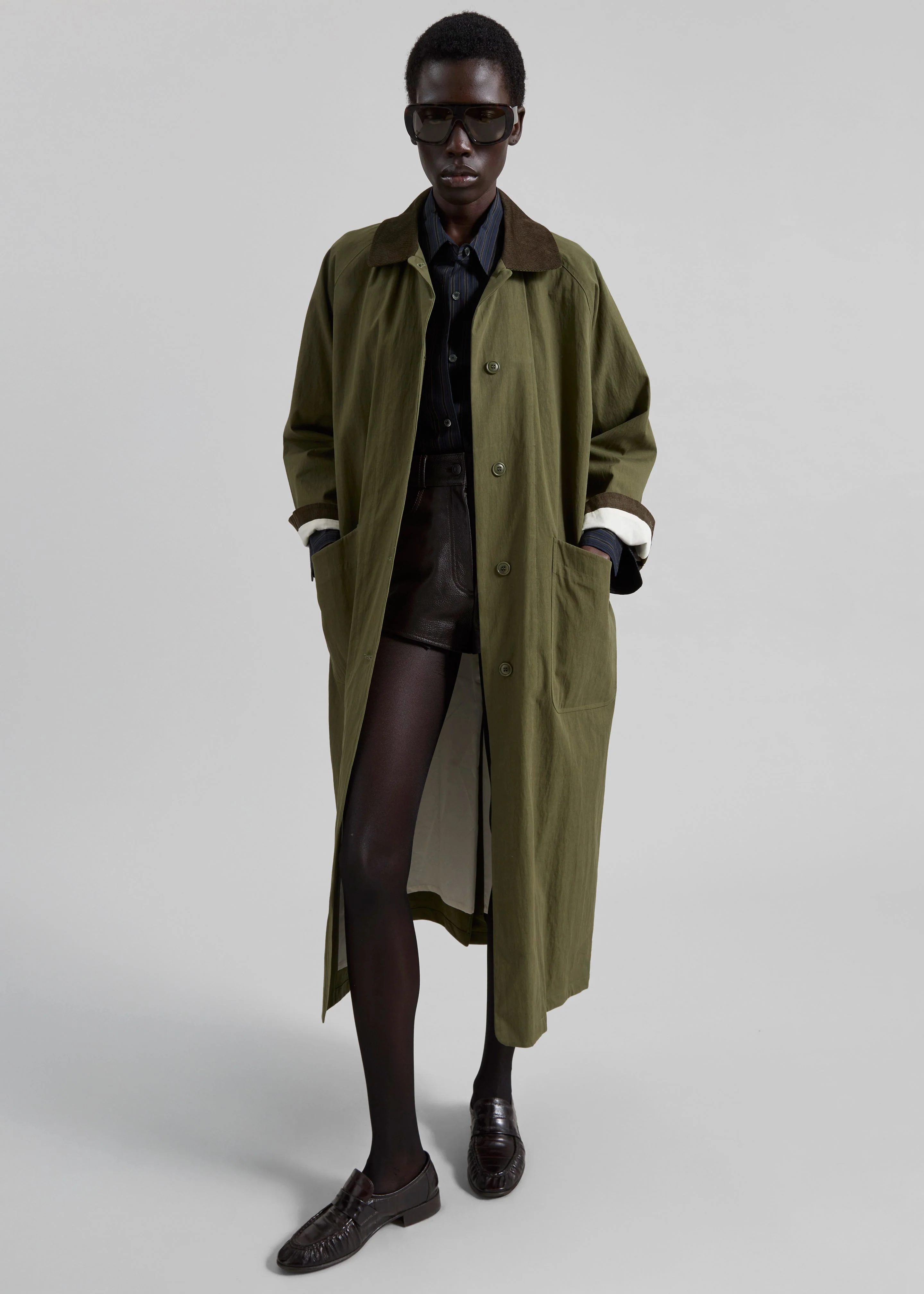 Crisnee Long Jacket - Olive - Image 5