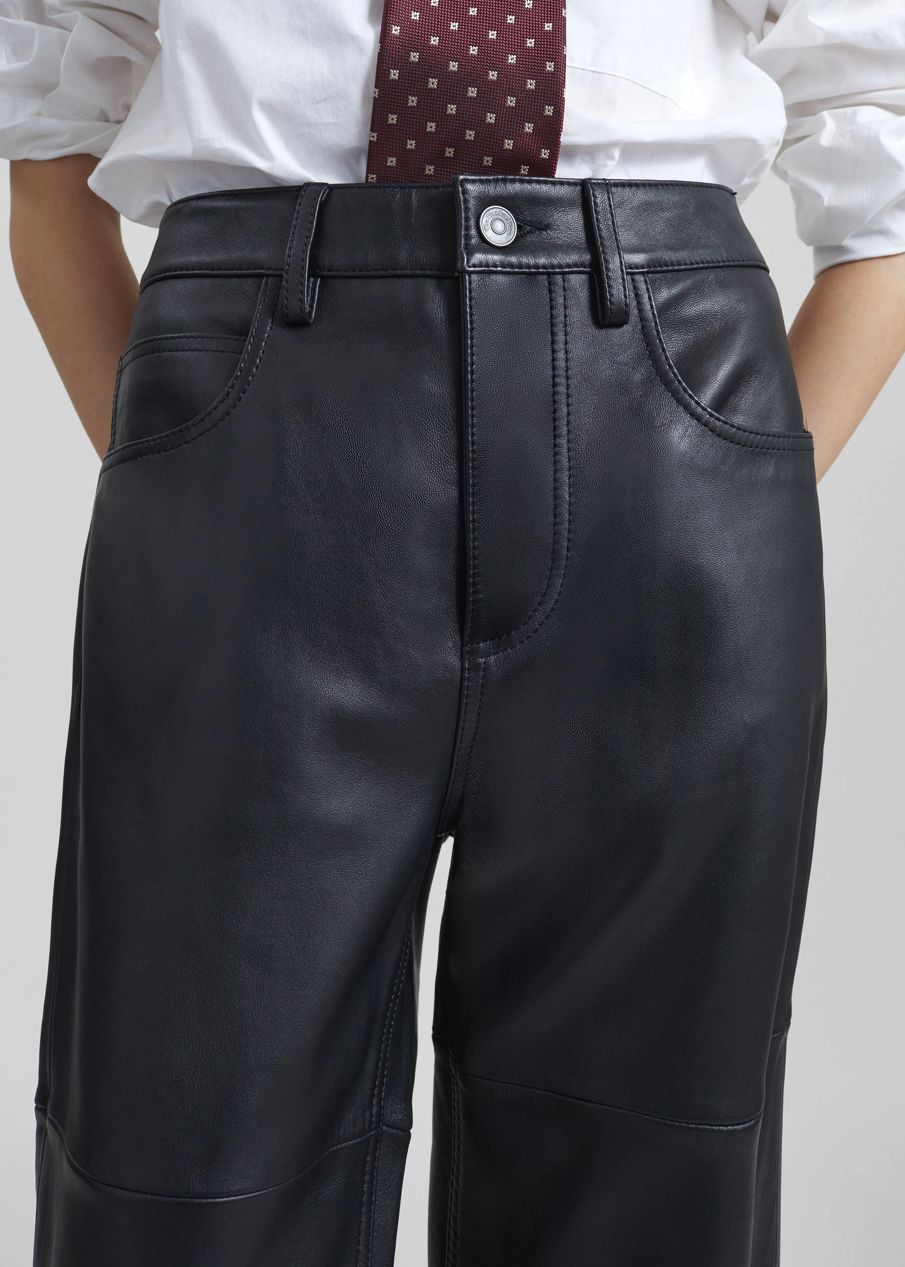 Dalston Leather Pants - Black - Image 9