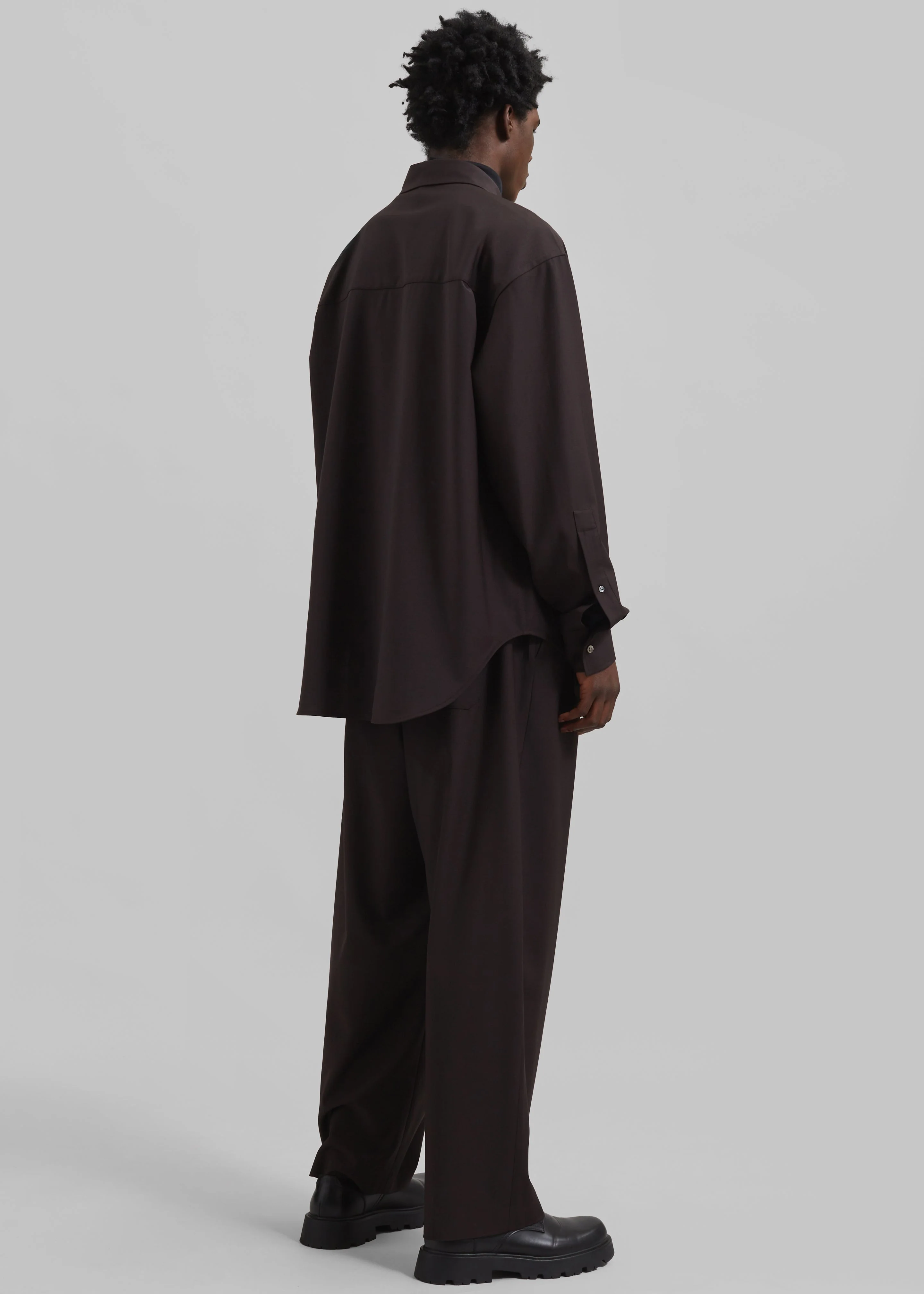 Dalton Wool Blend Shirt - Brown - Image 7