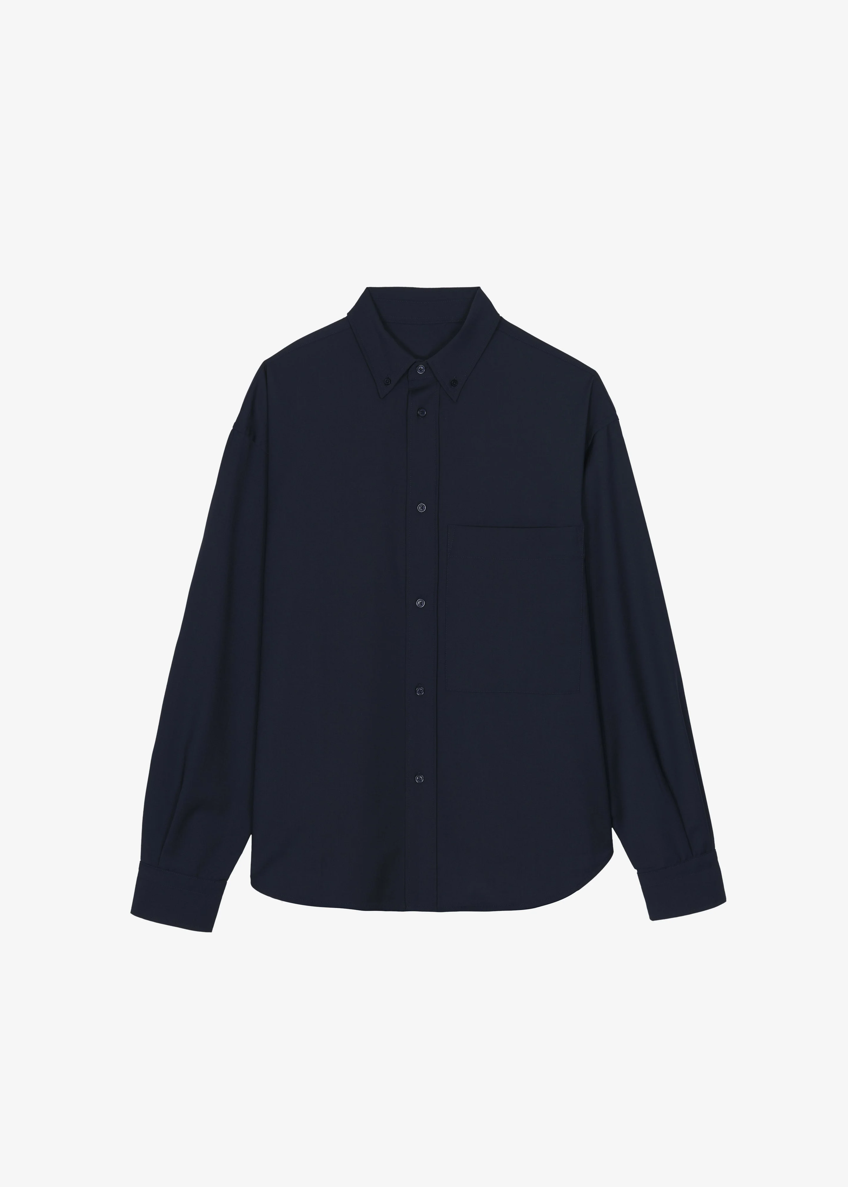 Dalton Wool Blend Shirt - Dark Navy - Image 8