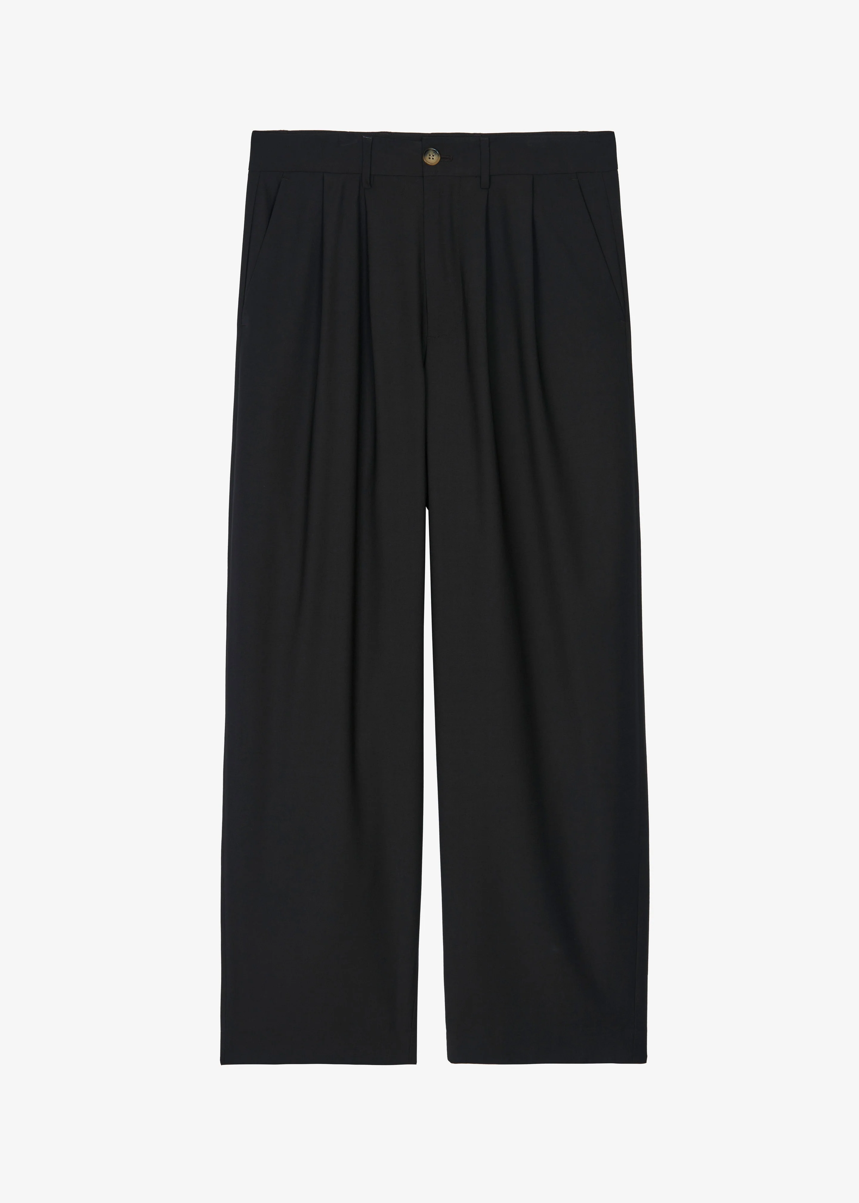 Dalton Wool Blend Trousers - Black - Image 9
