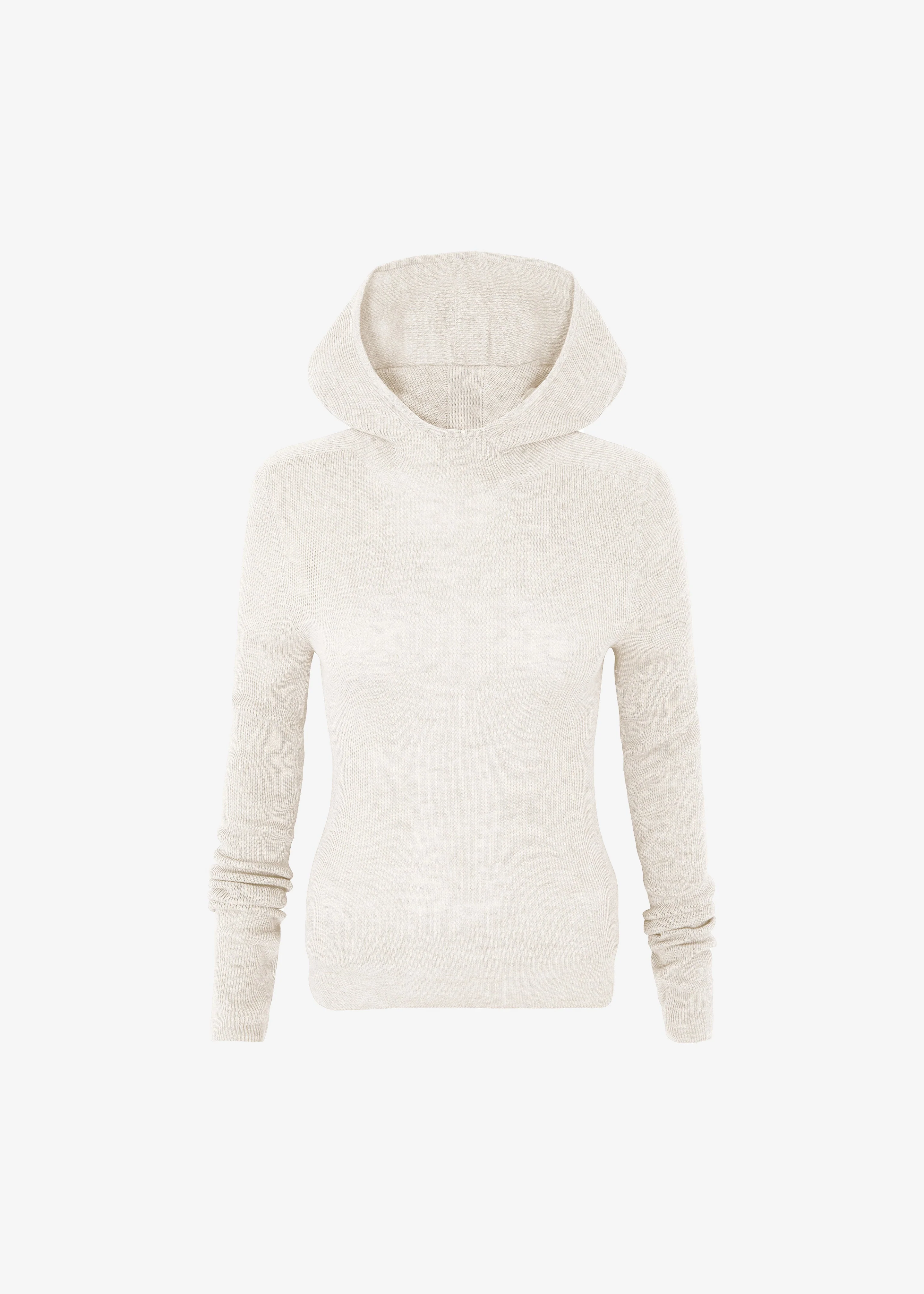 Danae Hooded Knit Top - Off White - Image 8