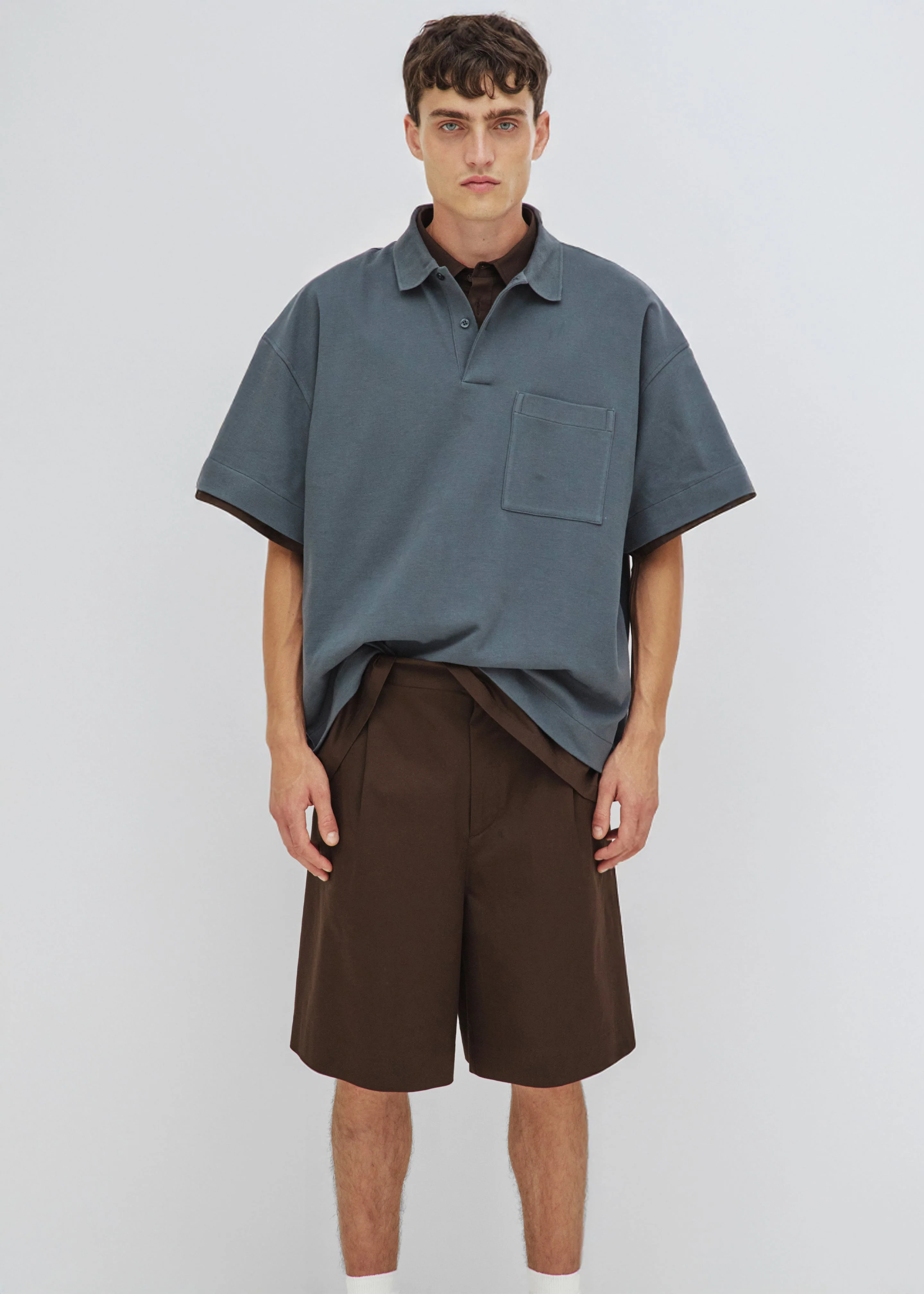 Darkpark Cole Short Sleeved Polo - Grey
