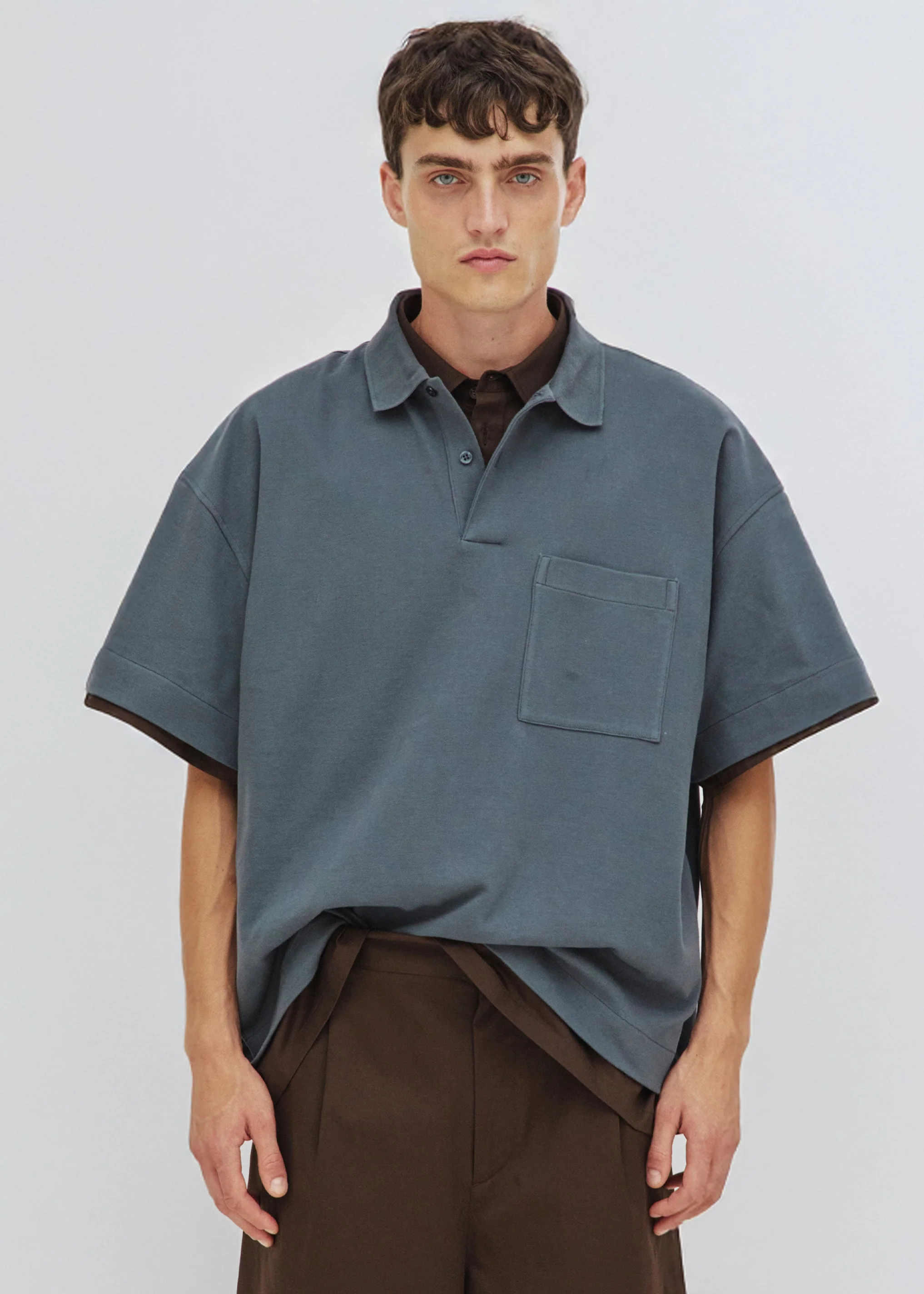 Darkpark Cole Short Sleeved Polo - Grey - Image 2