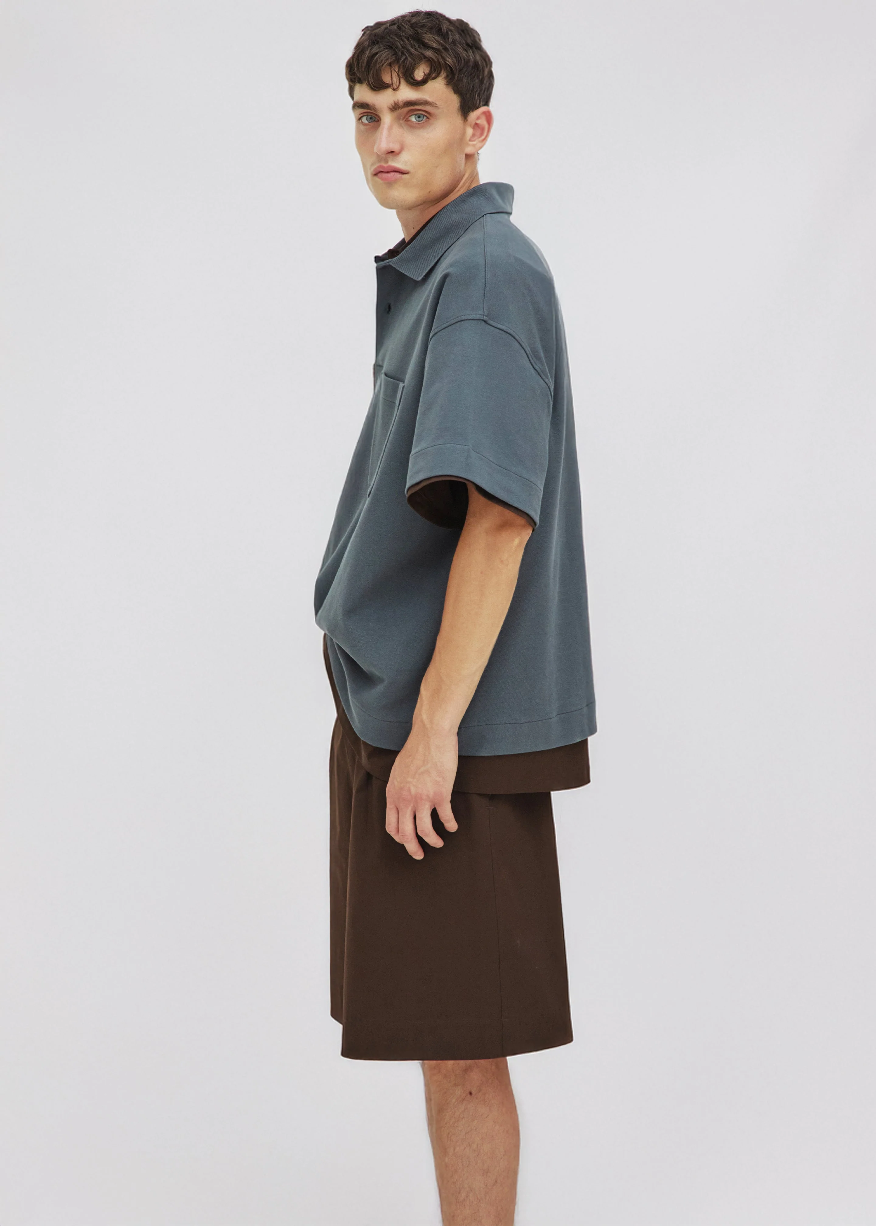 Darkpark Cole Short Sleeved Polo - Grey - Image 3