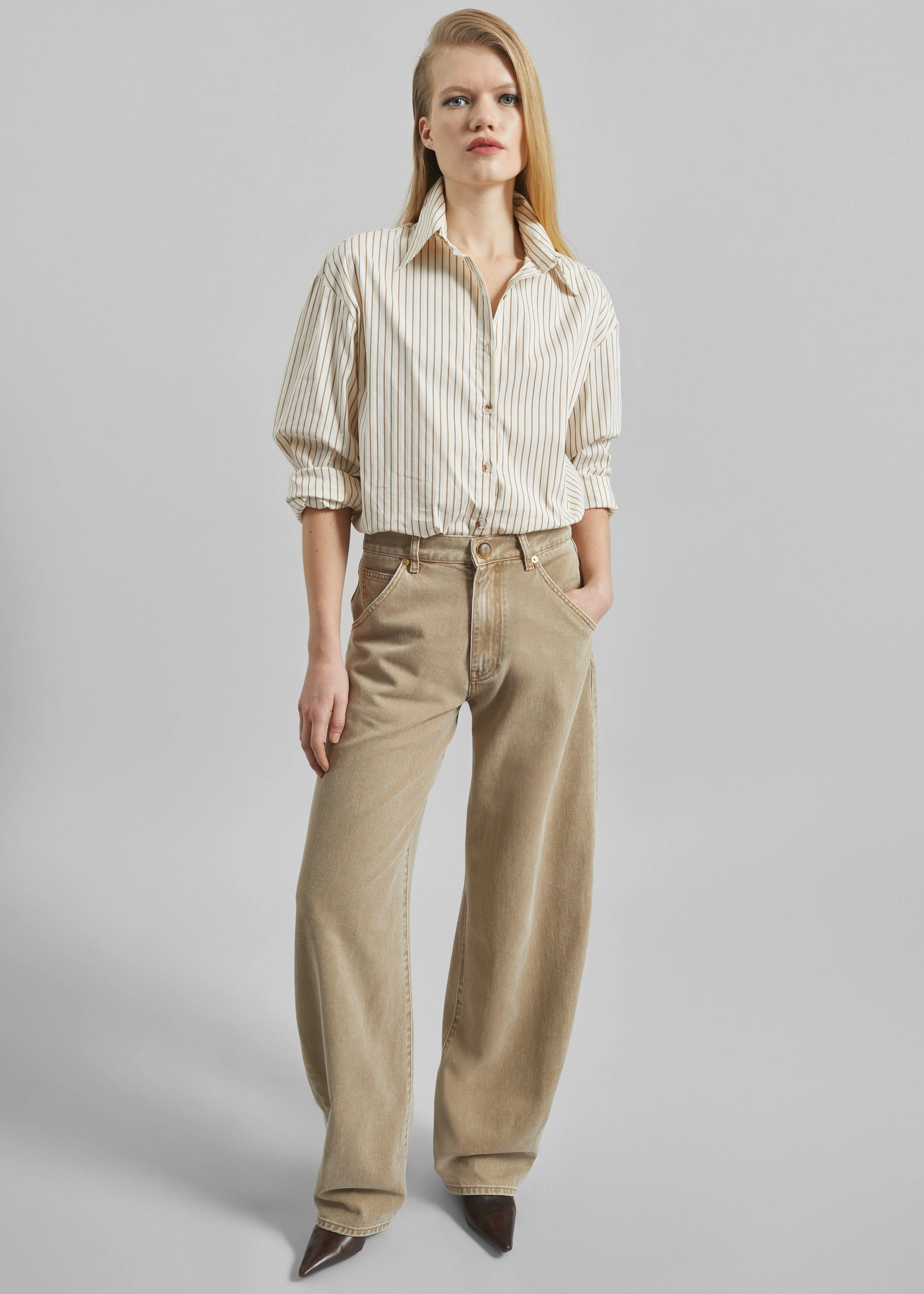 Darkpark Khris Barrel Leg Denim - Camel - Image 6