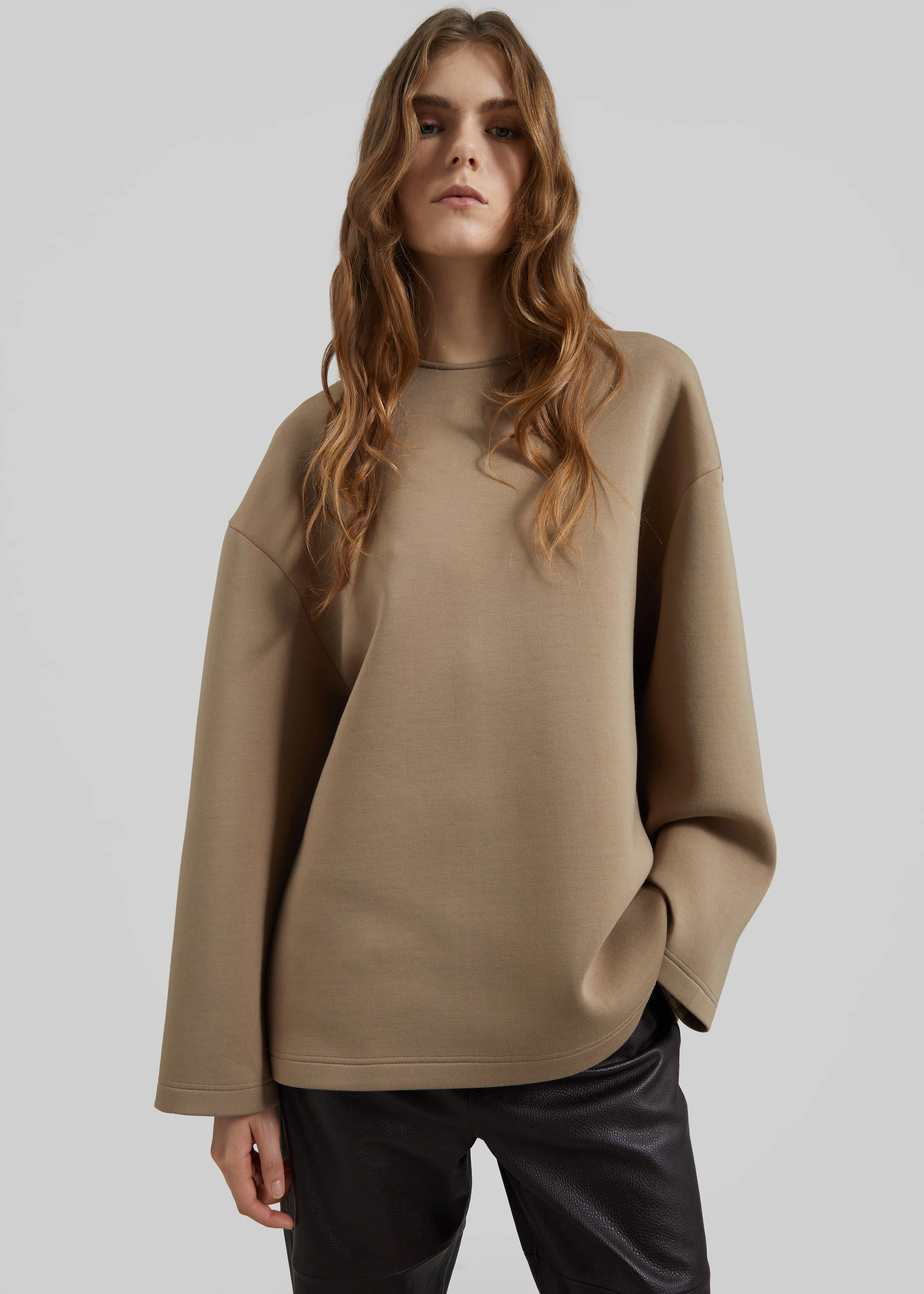 Delancey Long Sleeve Neoprene Top - Camel - Image 4