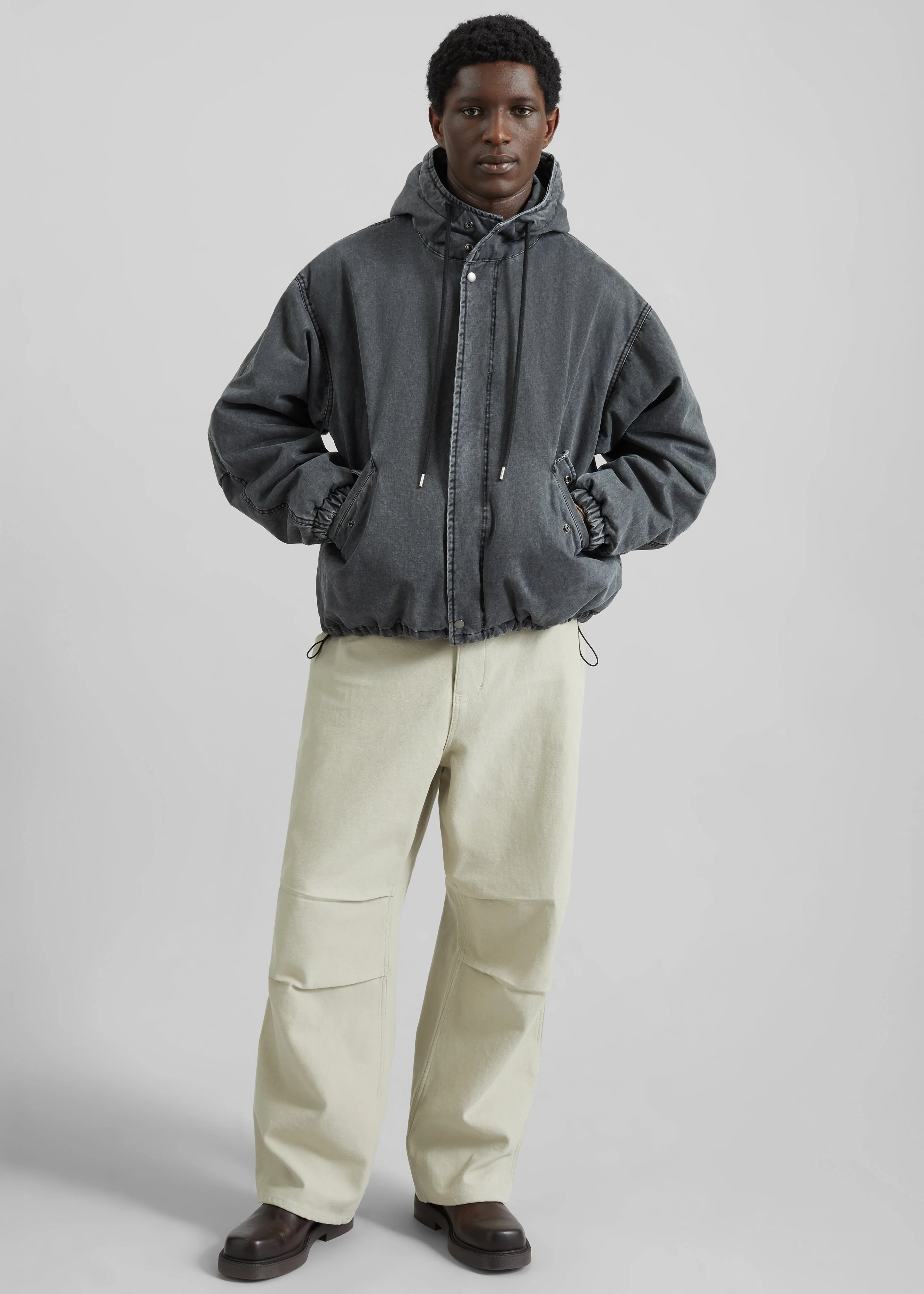 Delvin Padded Jacket - Charcoal - Image 4