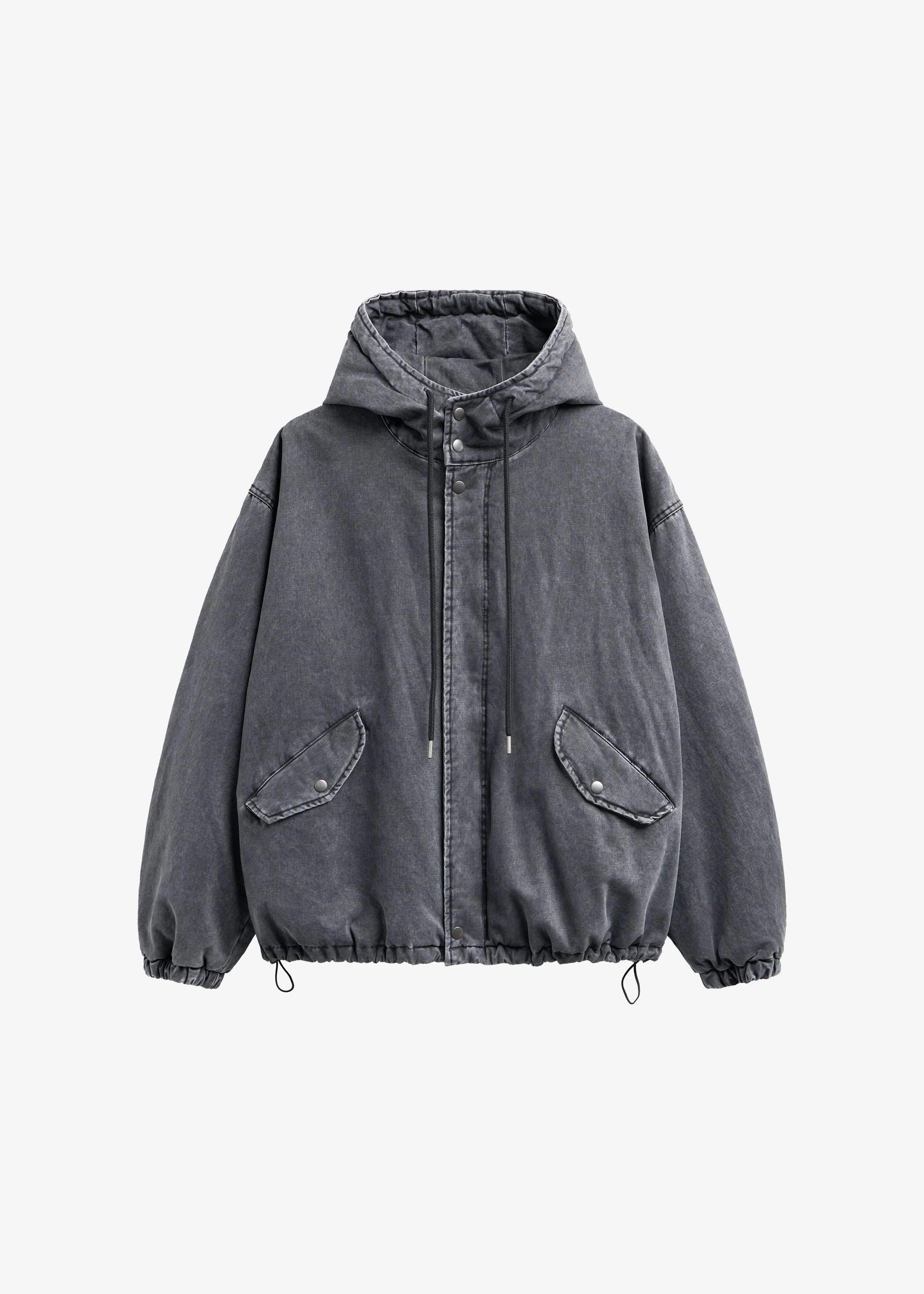 Delvin Padded Jacket - Charcoal - Image 9