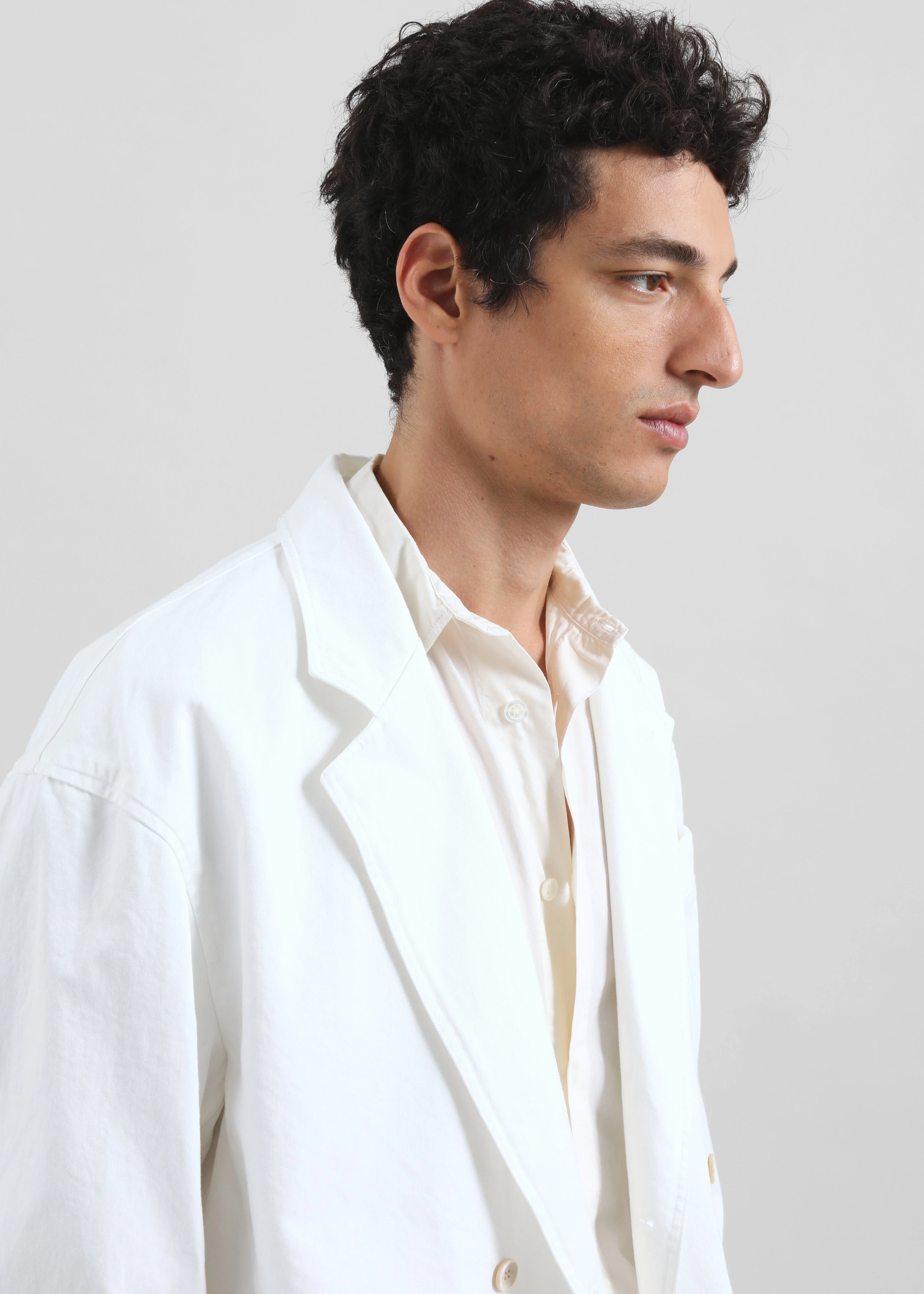 Denaye Cotton Blazer - White - Image 6