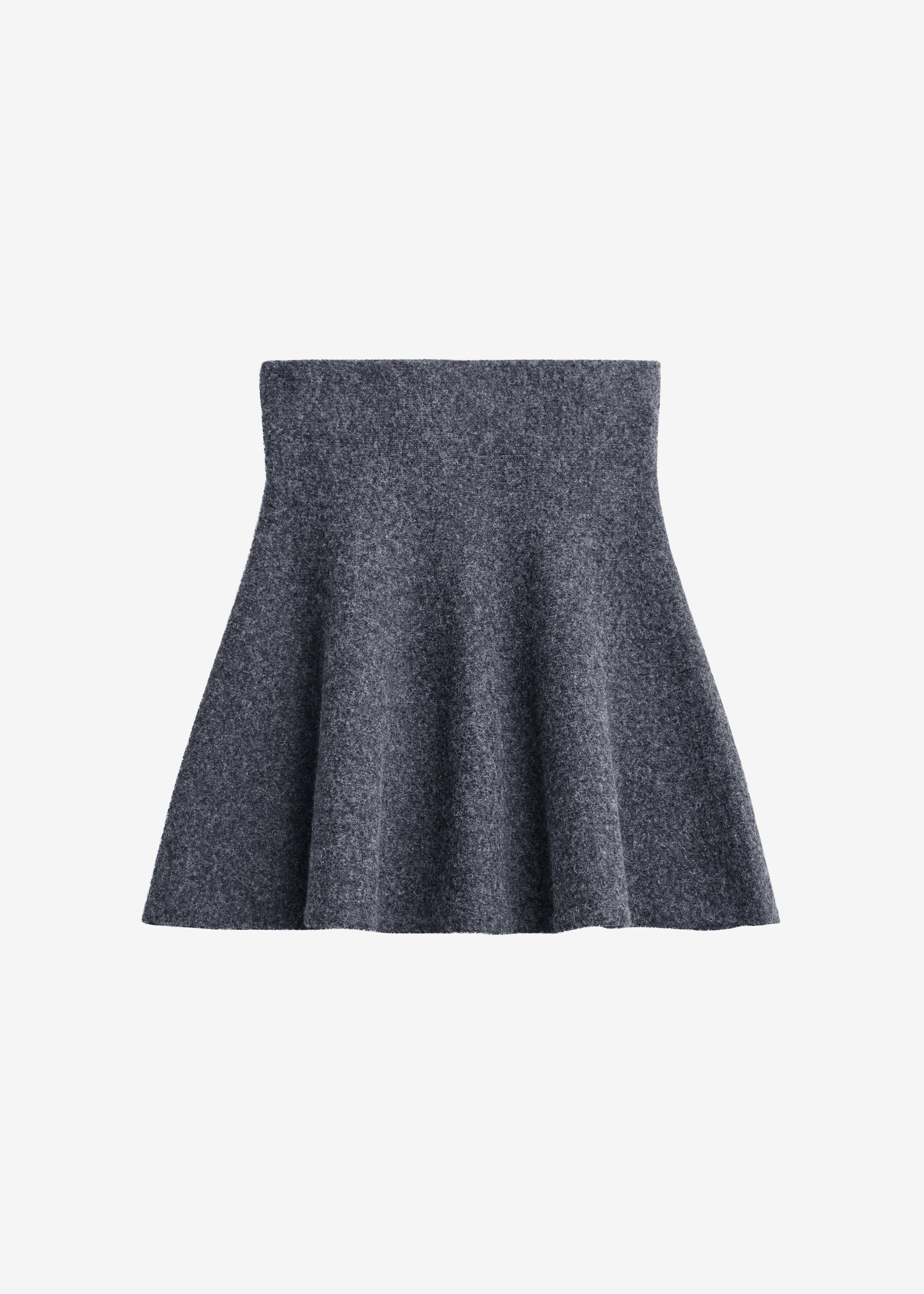 Dienne Knit Mini Skirt - Grey - Image 8