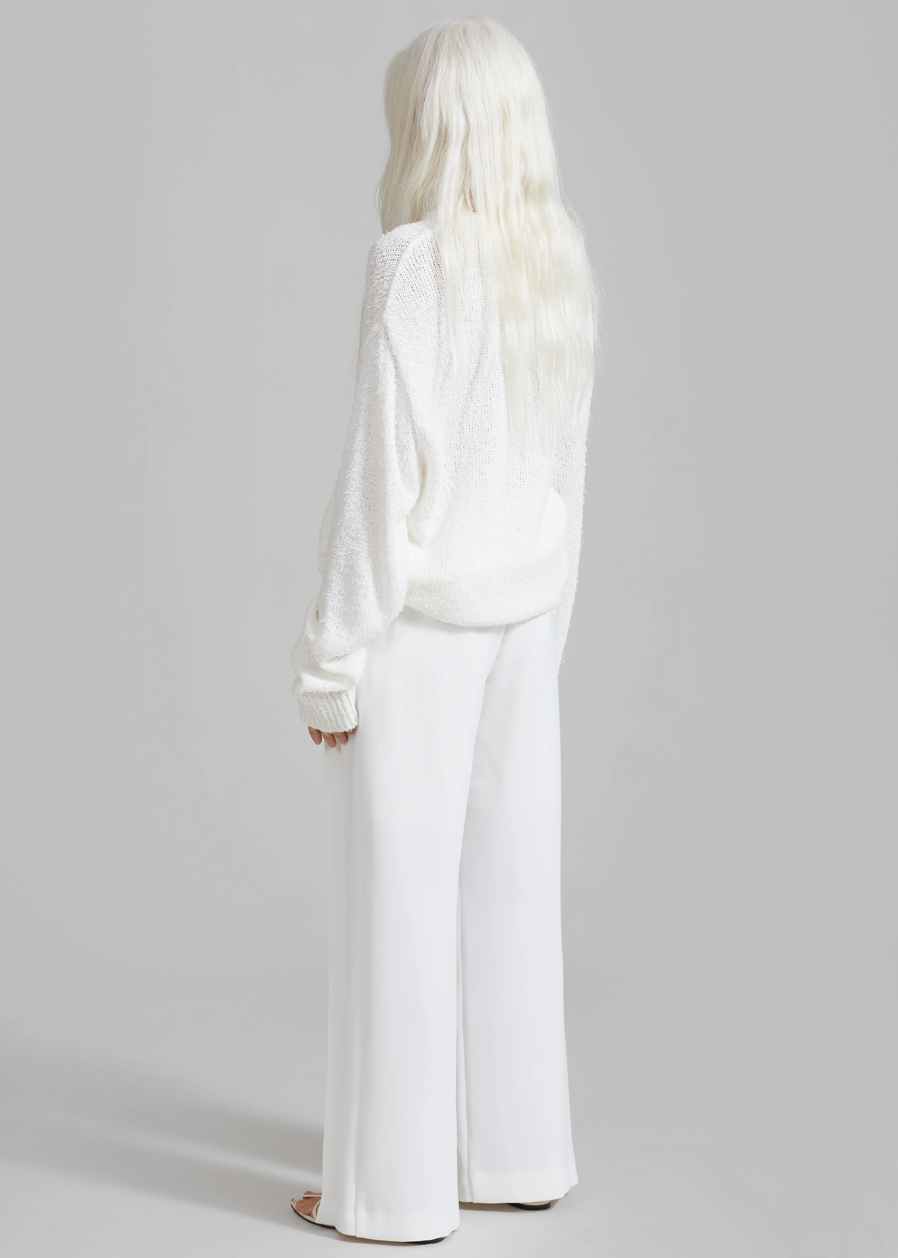 Dillon Pleated Pants - White - Image 8