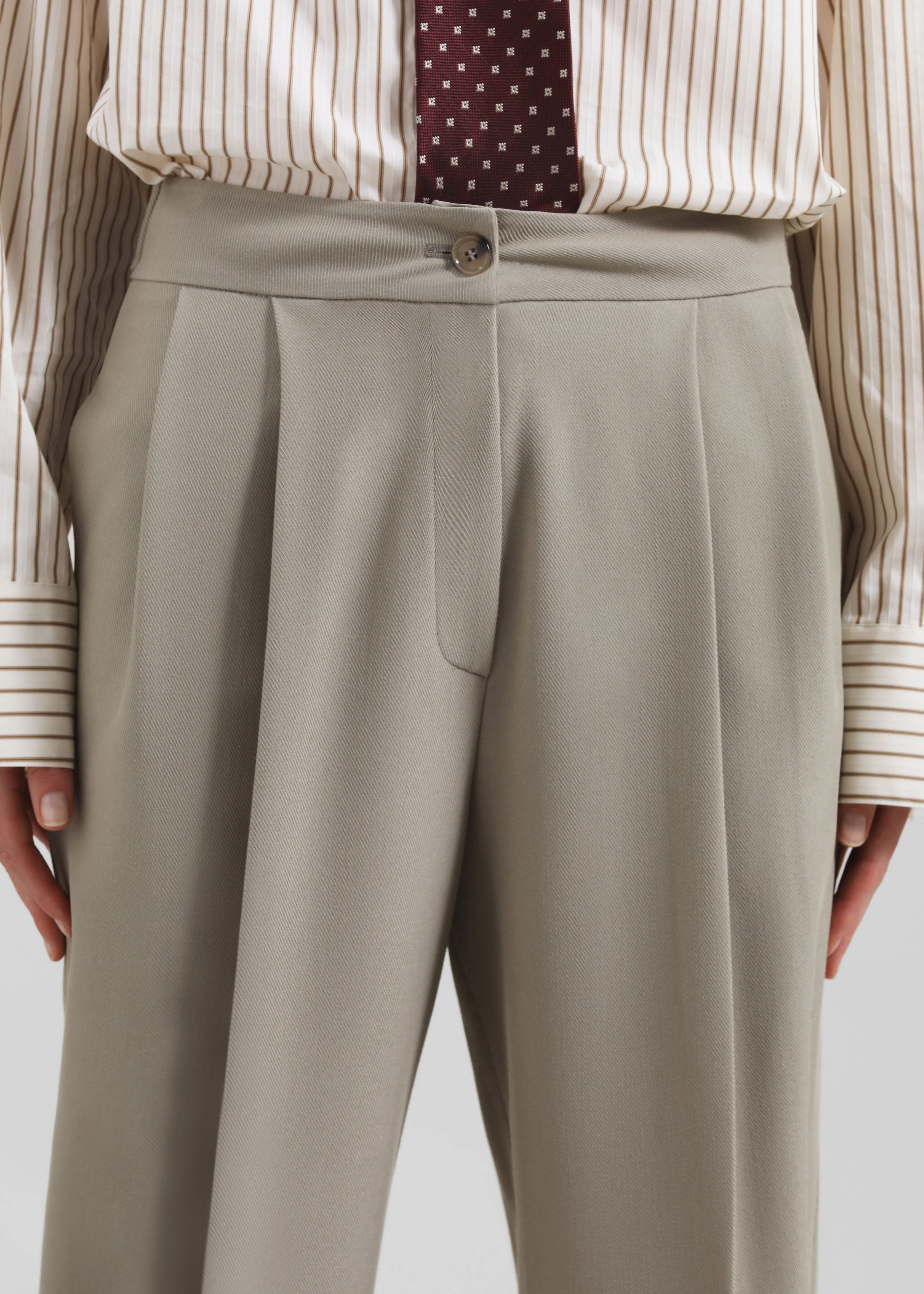 Dina Pleated Trousers - Light Taupe - Image 4