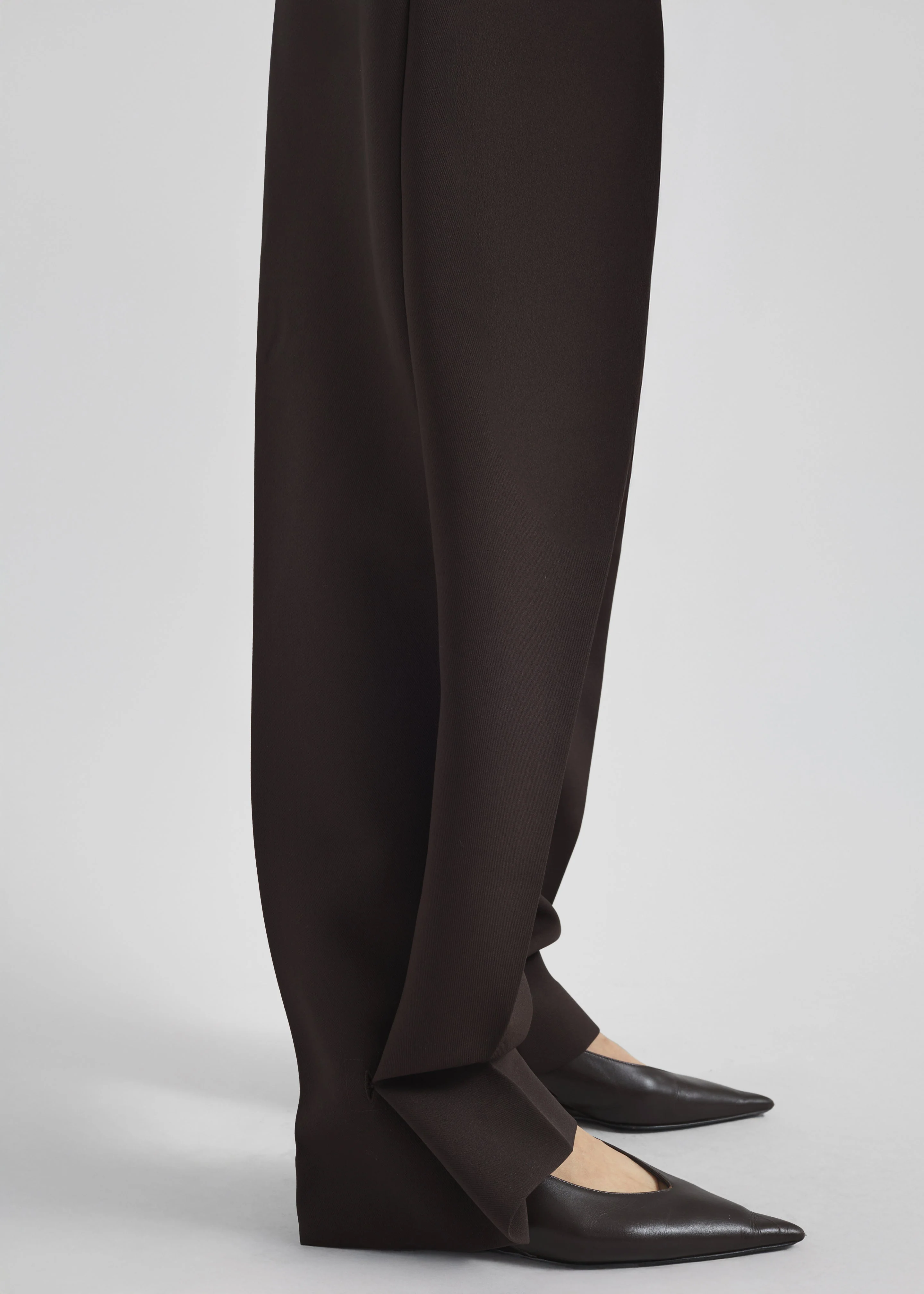 Doyer Pleated Trousers - Brown - Image 6