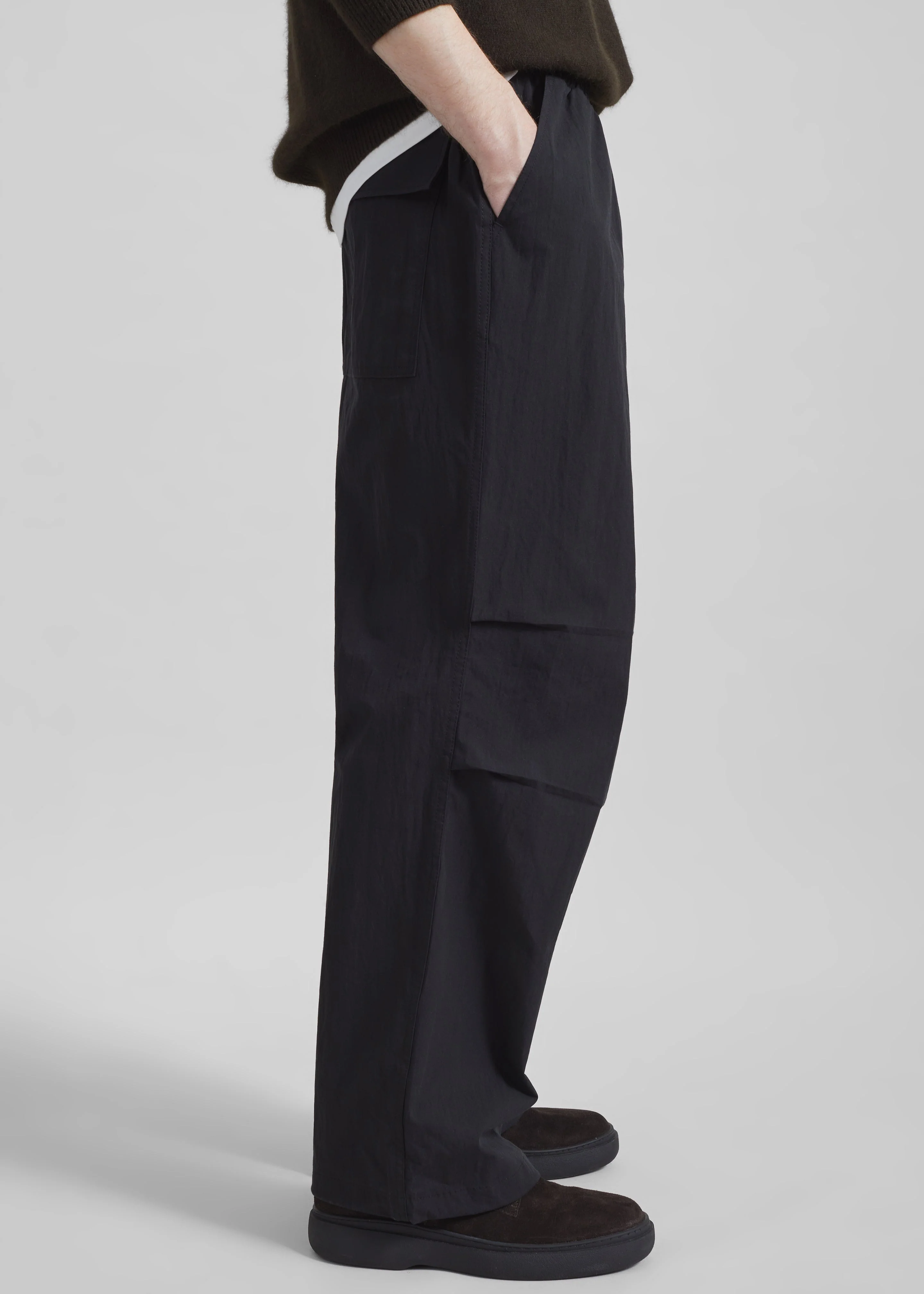 Dunmore Parachute Pants - Black - Image 4