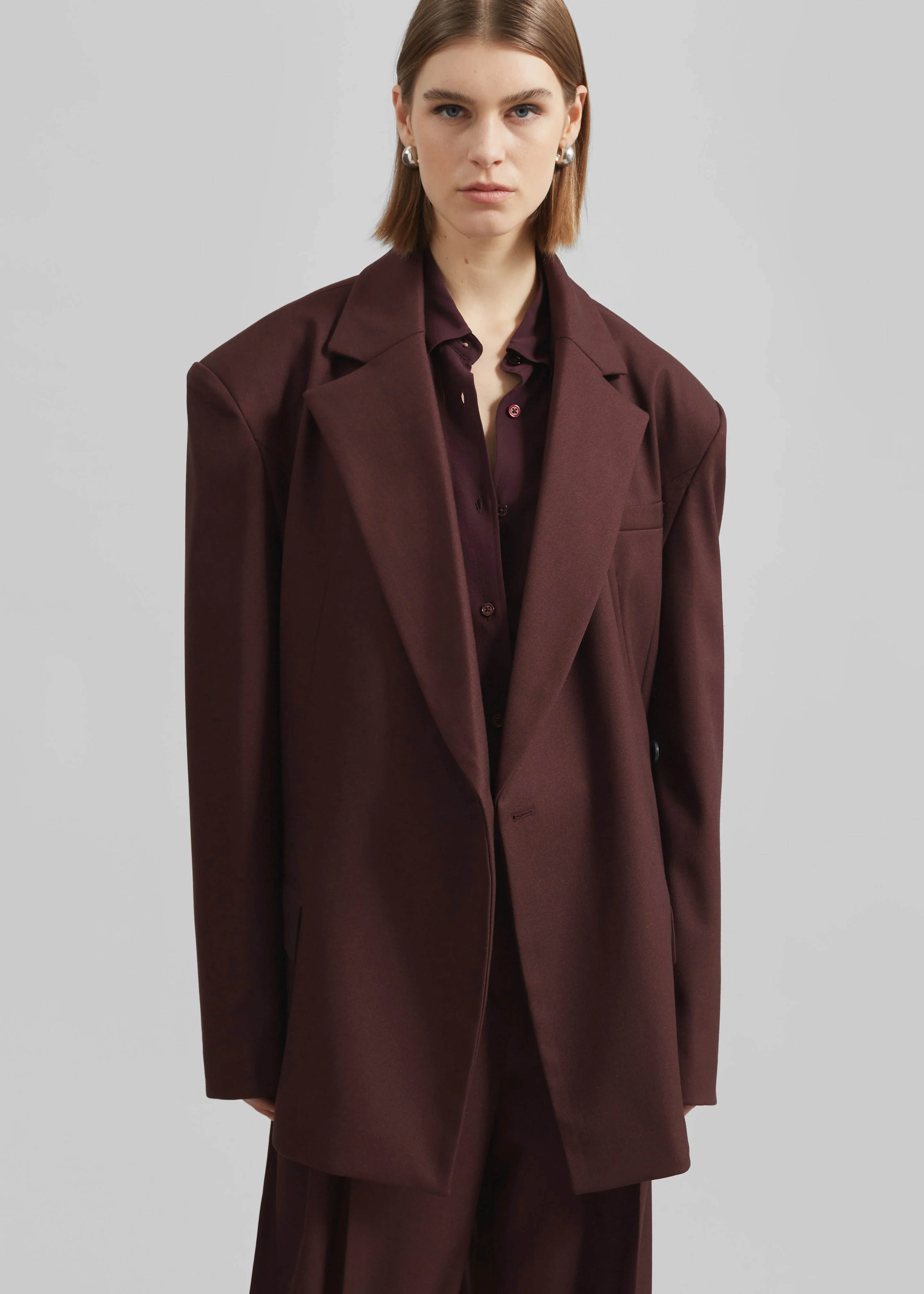 Durham Crossover Blazer - Burgundy - Image 3