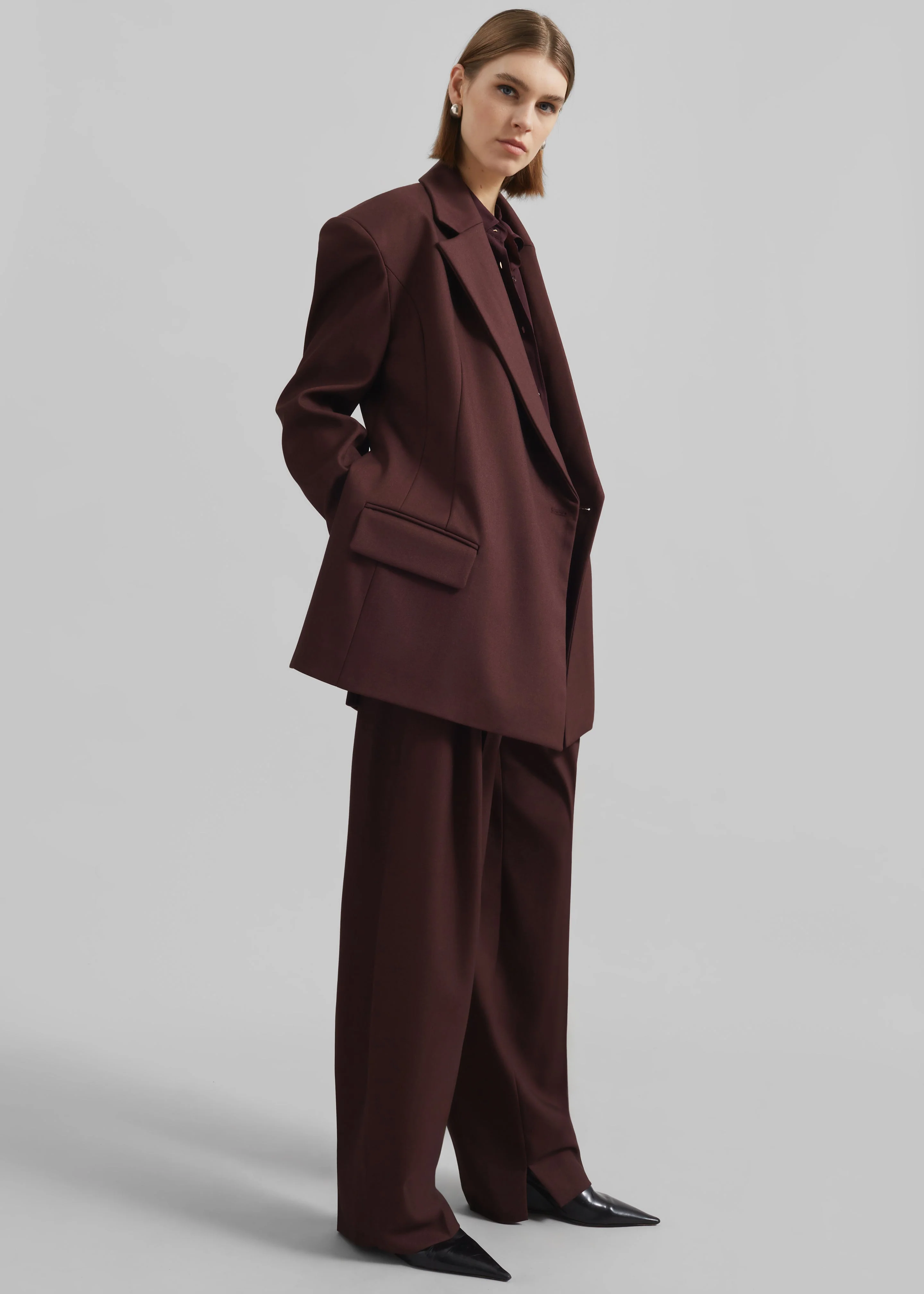 Durham Crossover Blazer - Burgundy - Image 5