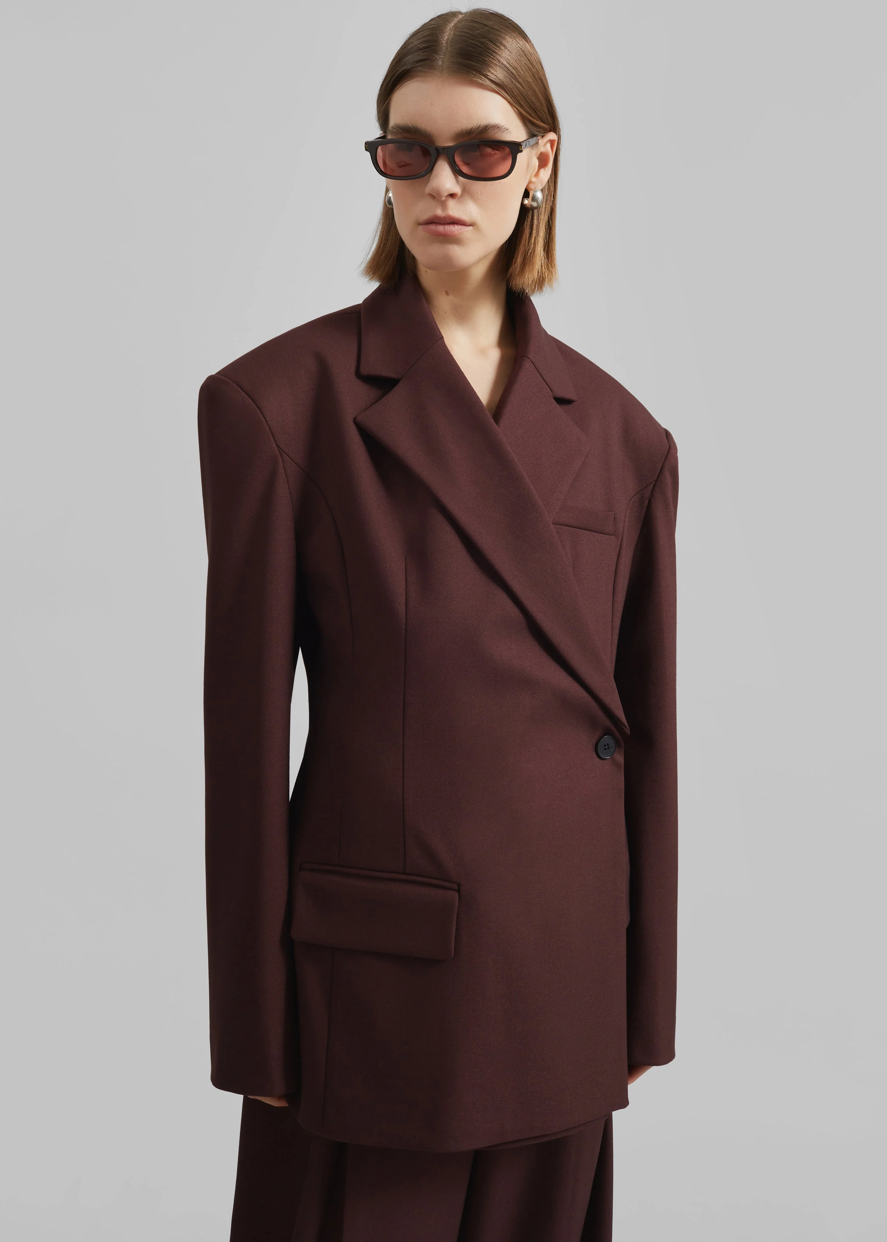 Durham Crossover Blazer - Burgundy - Image 6