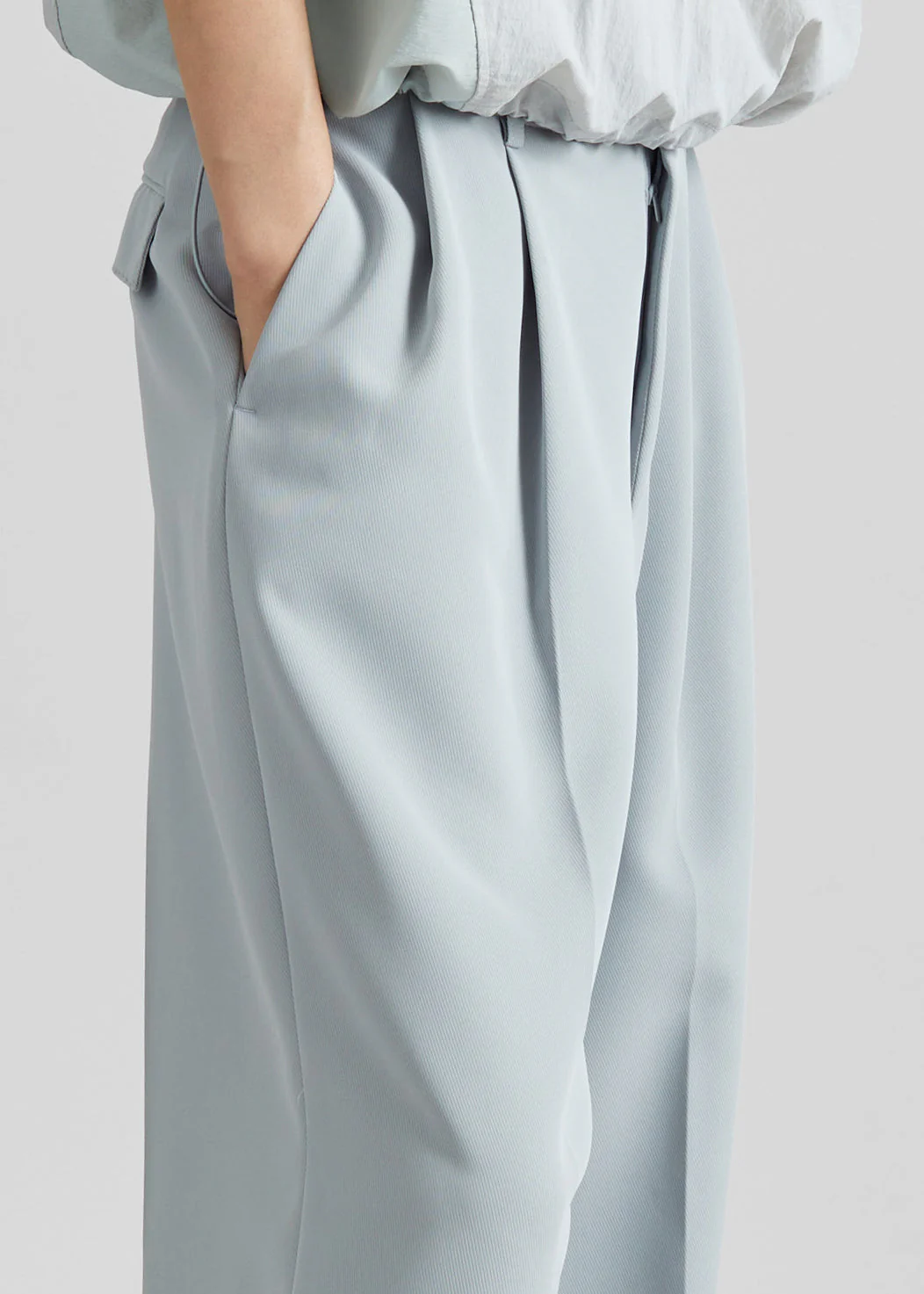 Duved Pleated Trousers - Slate Grey - Image 5