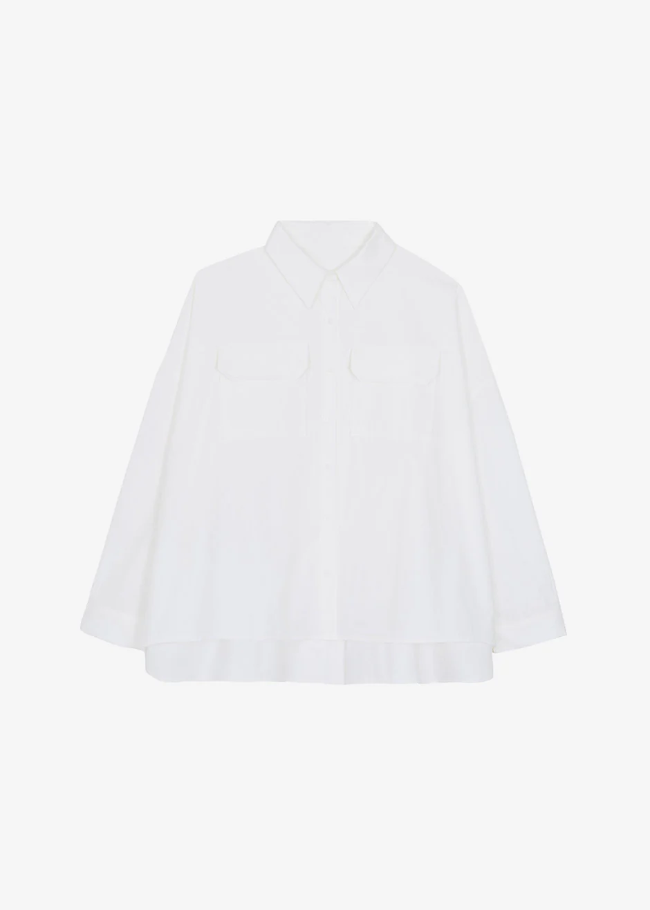 Elara Oversized Shirt - Optic White - Image 8