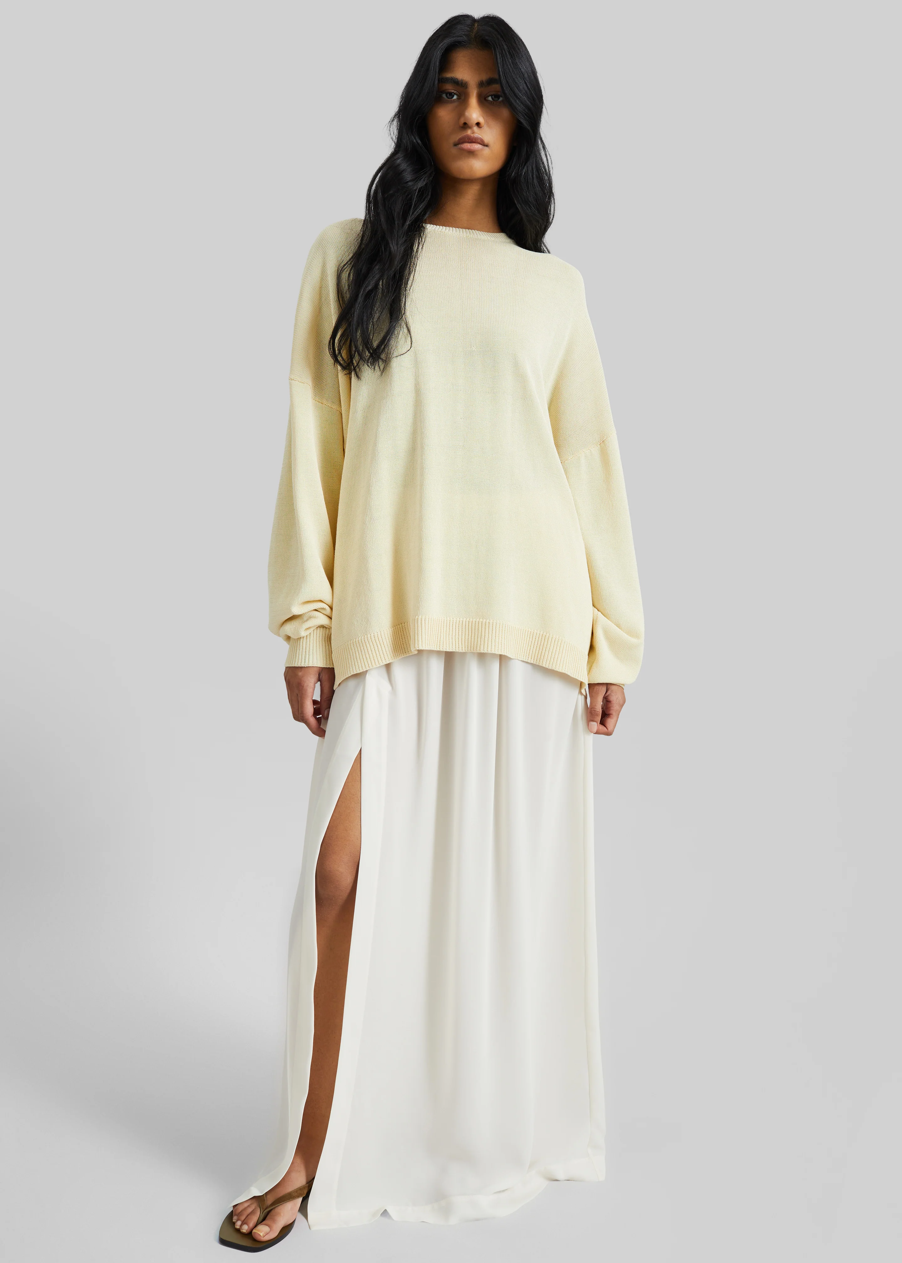 Elie Silk Fluid Maxi Skirt - Ivory - Image 7