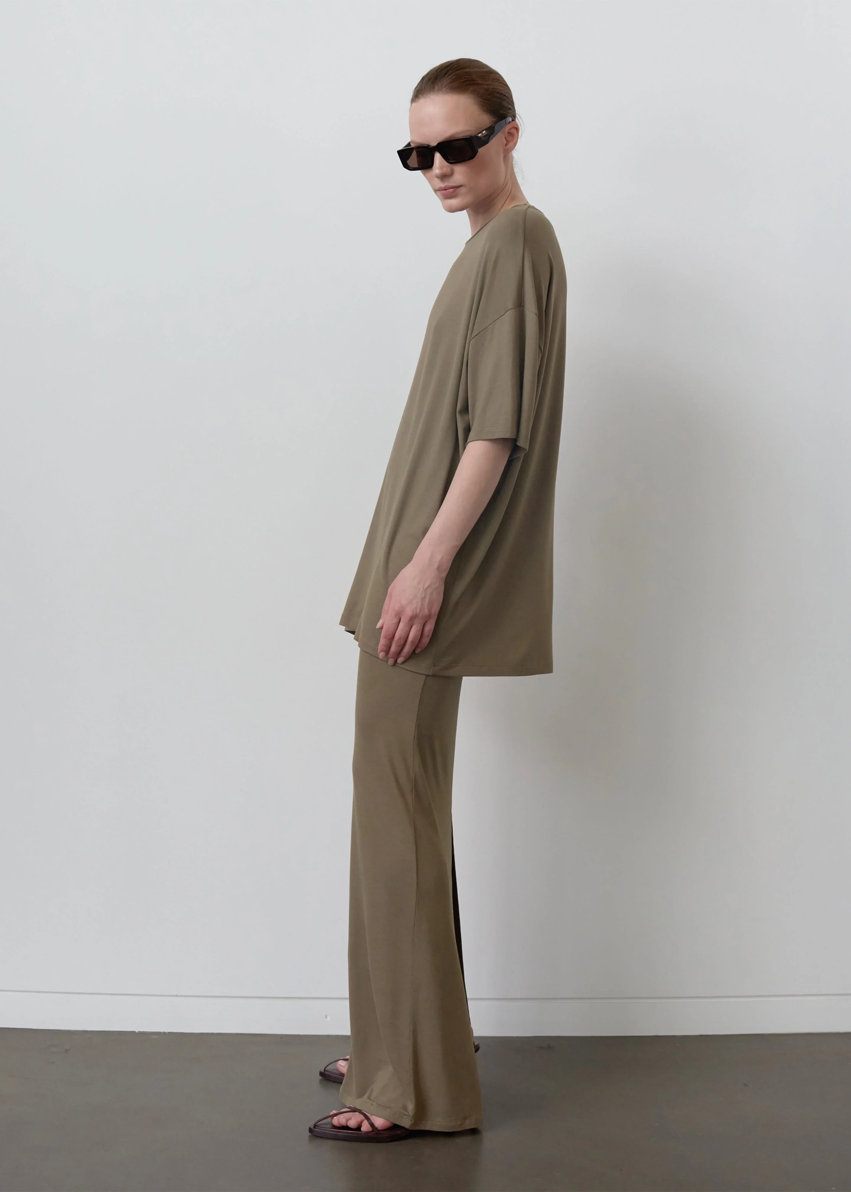 Ella Boxy Tee - Khaki Brown - Image 5