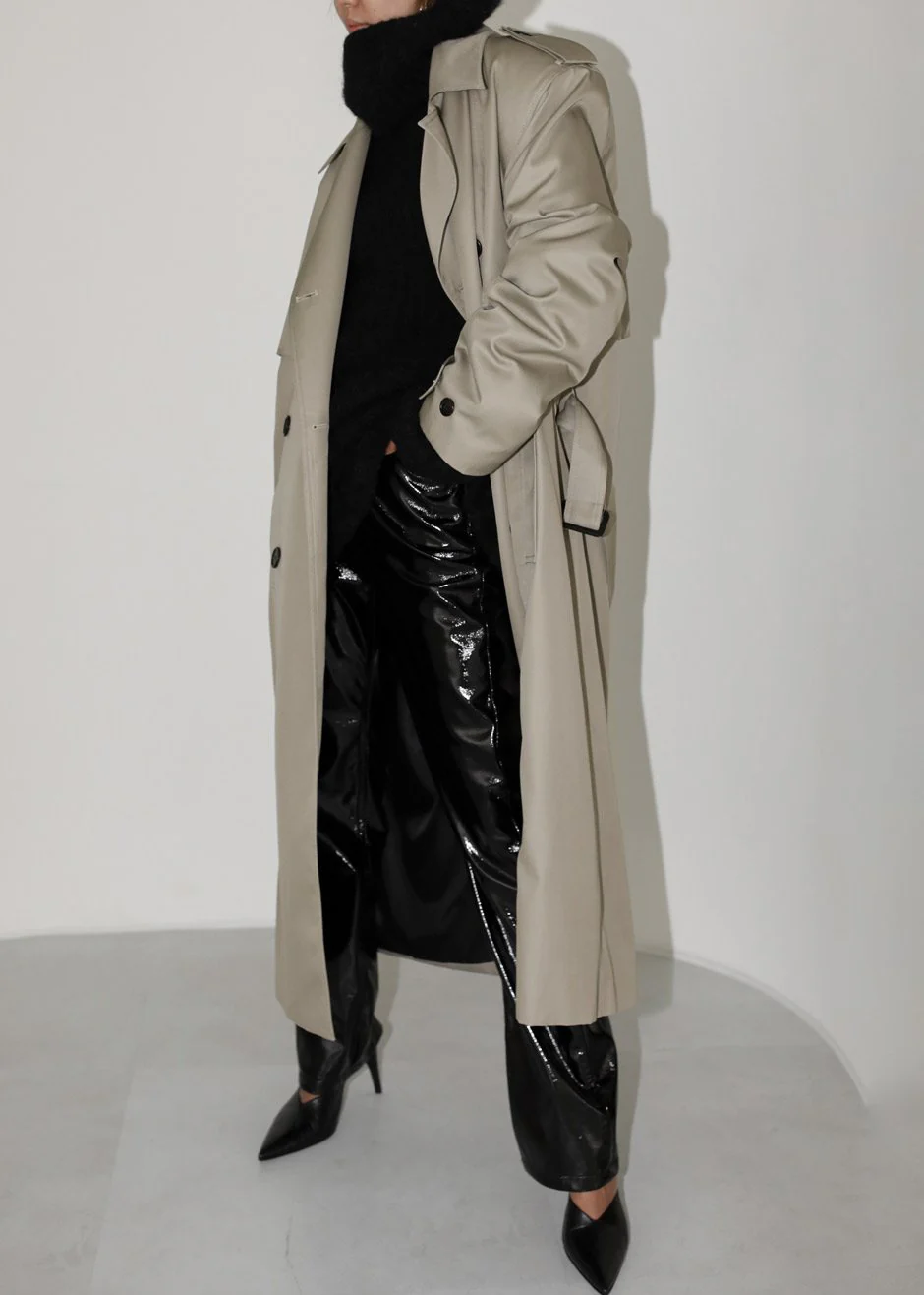 Eugene Trench Coat - Pale Khaki - Image 13