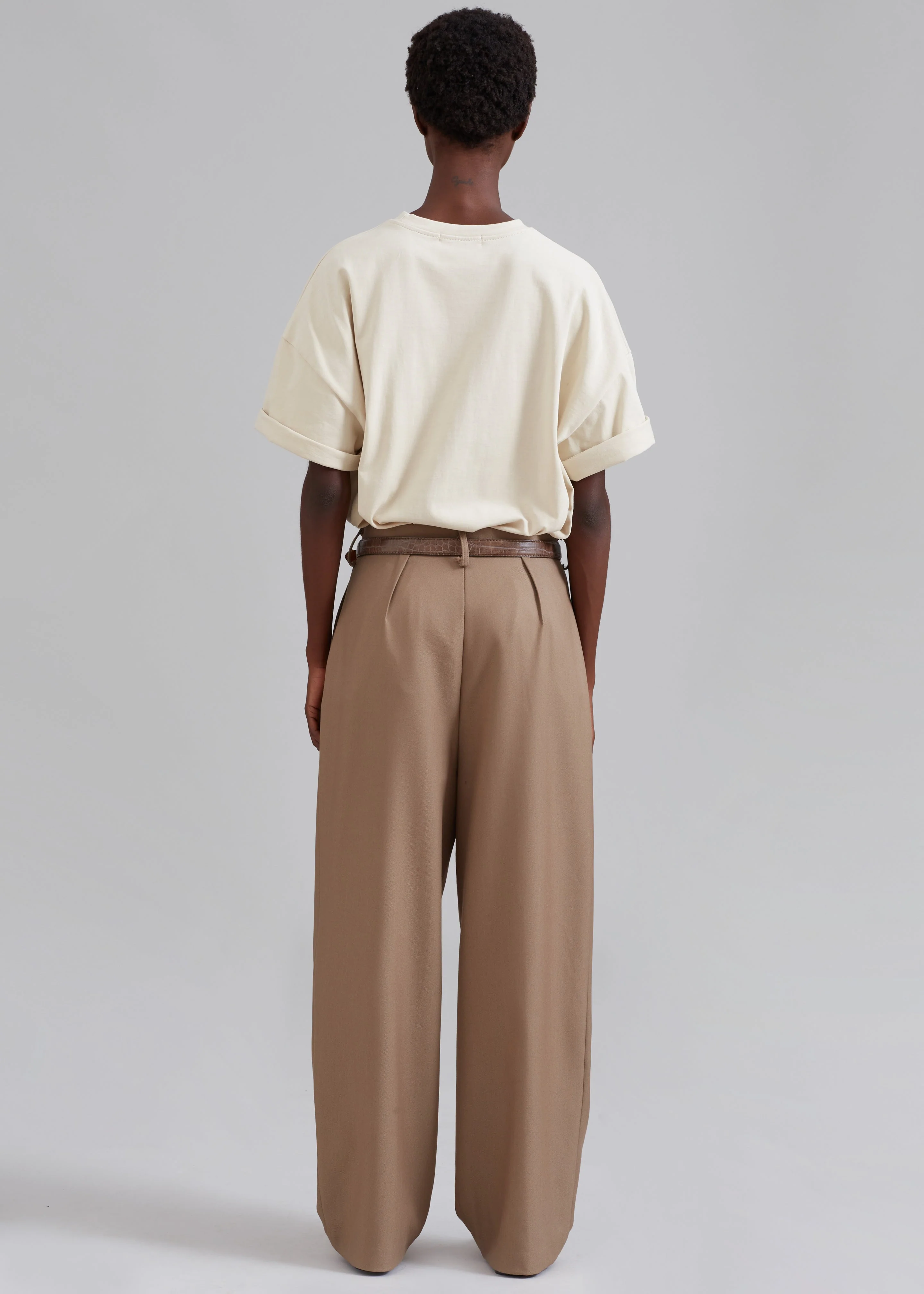 Faro Boxy Tee - Beige - Image 4