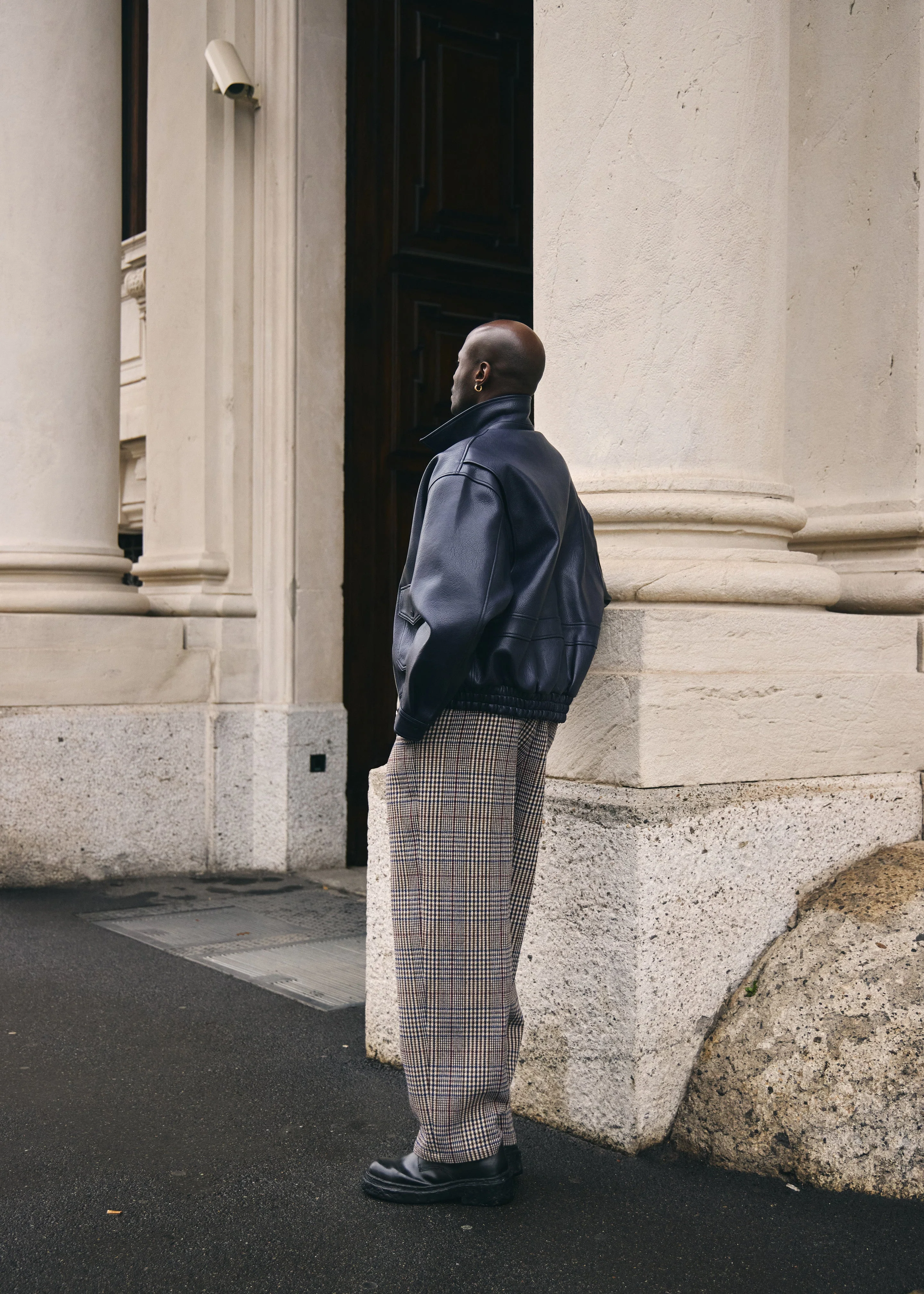 Felix Wool Trousers - Beige Glen Plaid - Image 4