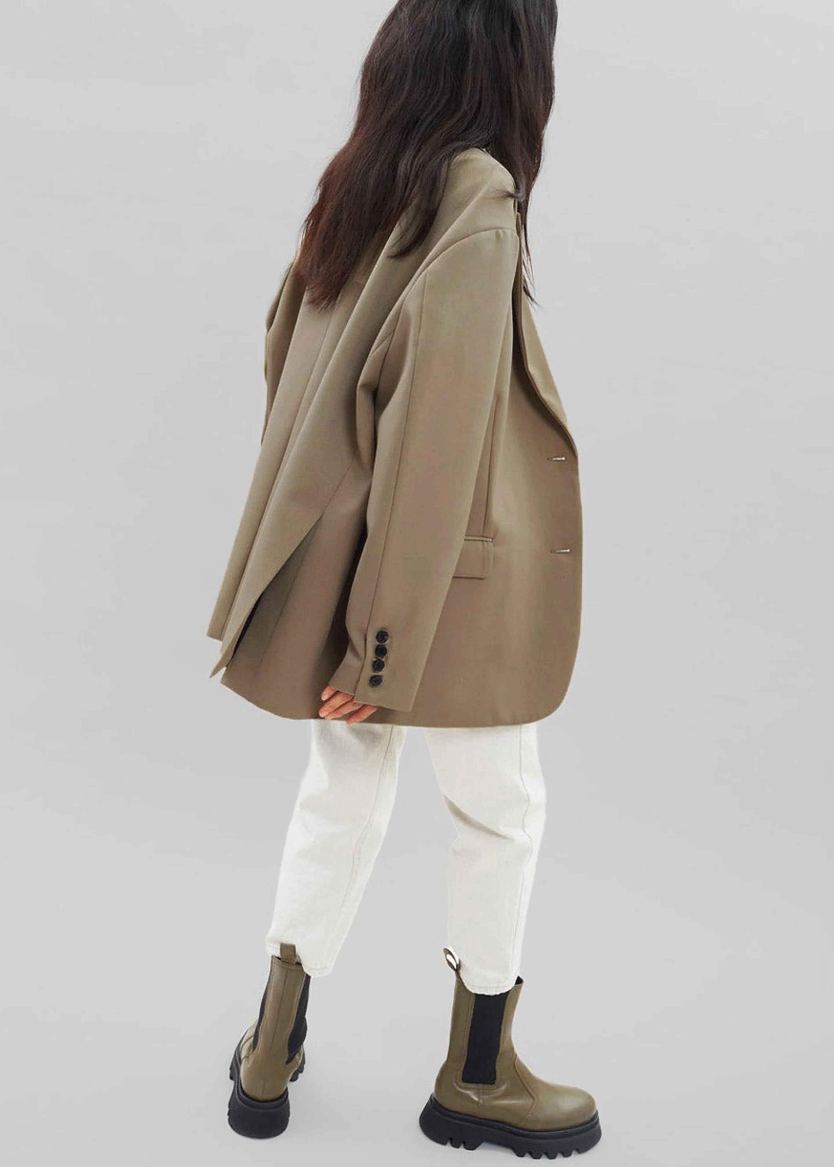 Frankie Oversized Boyfriend Blazer - Desert Taupe - Image 5