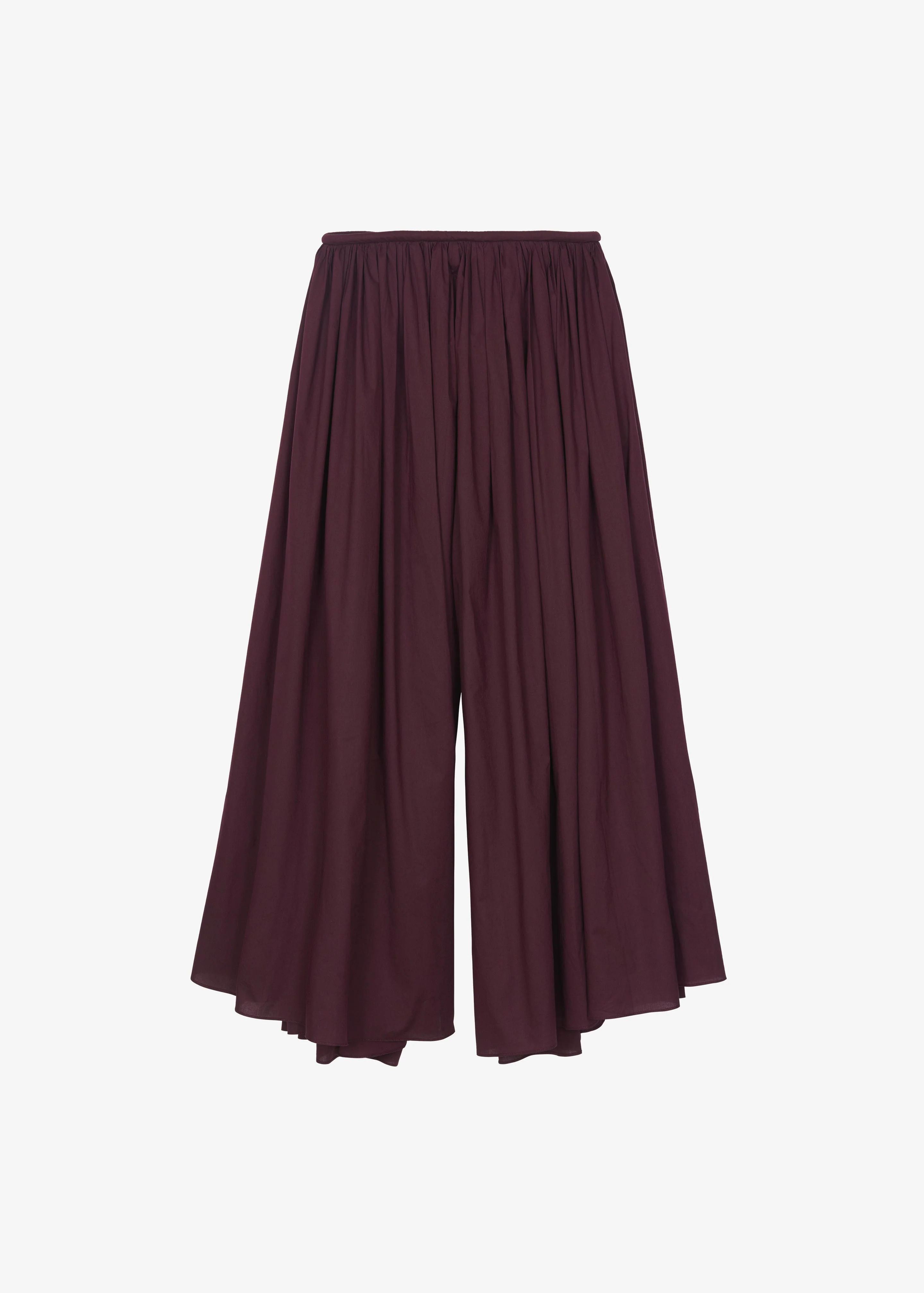 Gaeta Wide Corded Waistband Culottes - Burgundy - Image 10