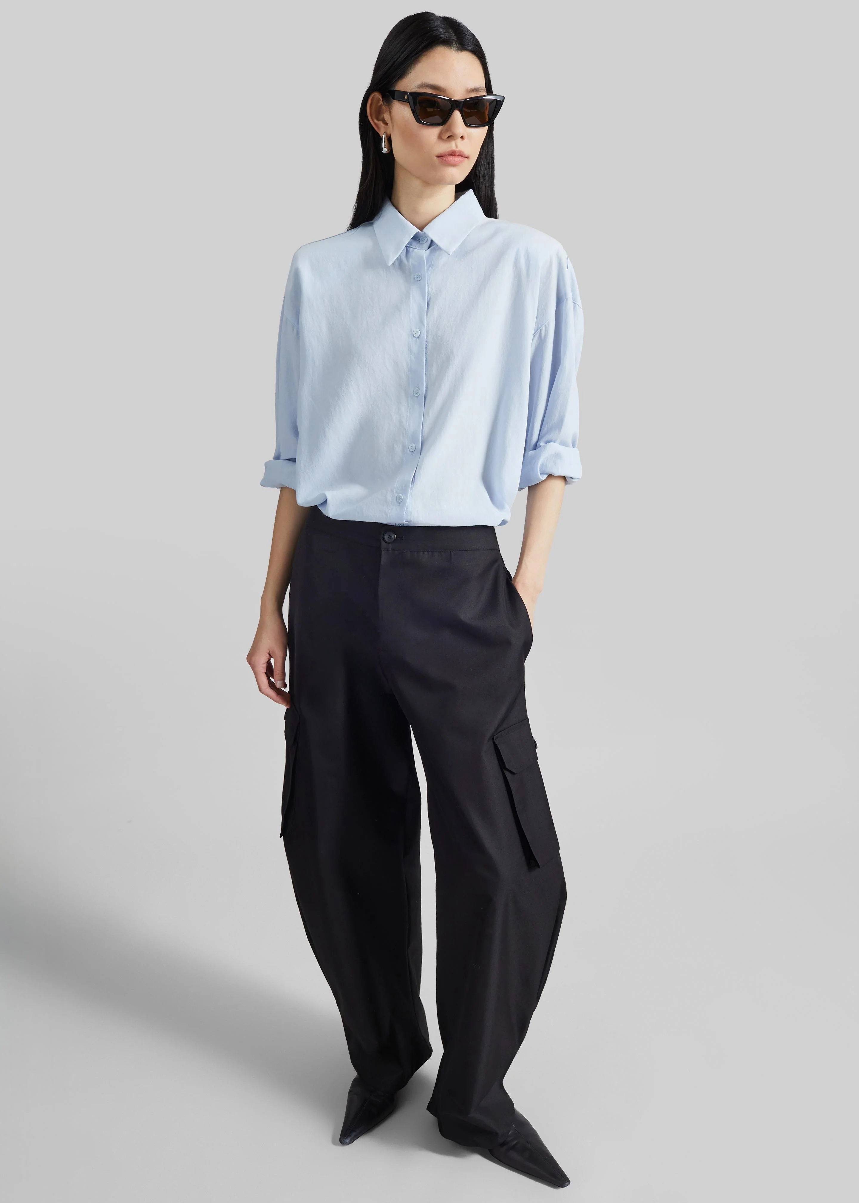 Geilo Barrel Leg Pants - Black