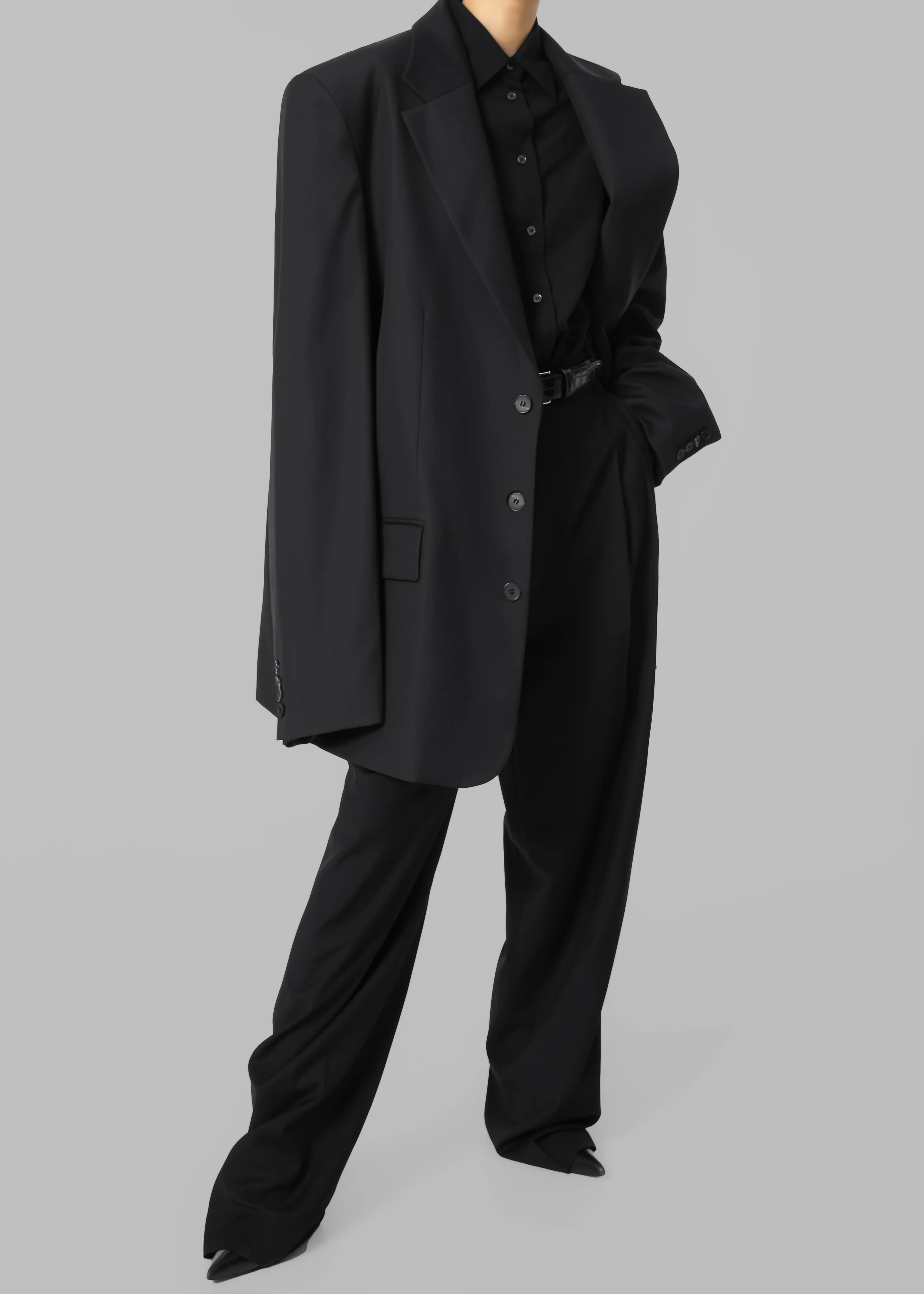 Gelso Oversized Blazer - Black - Image 4