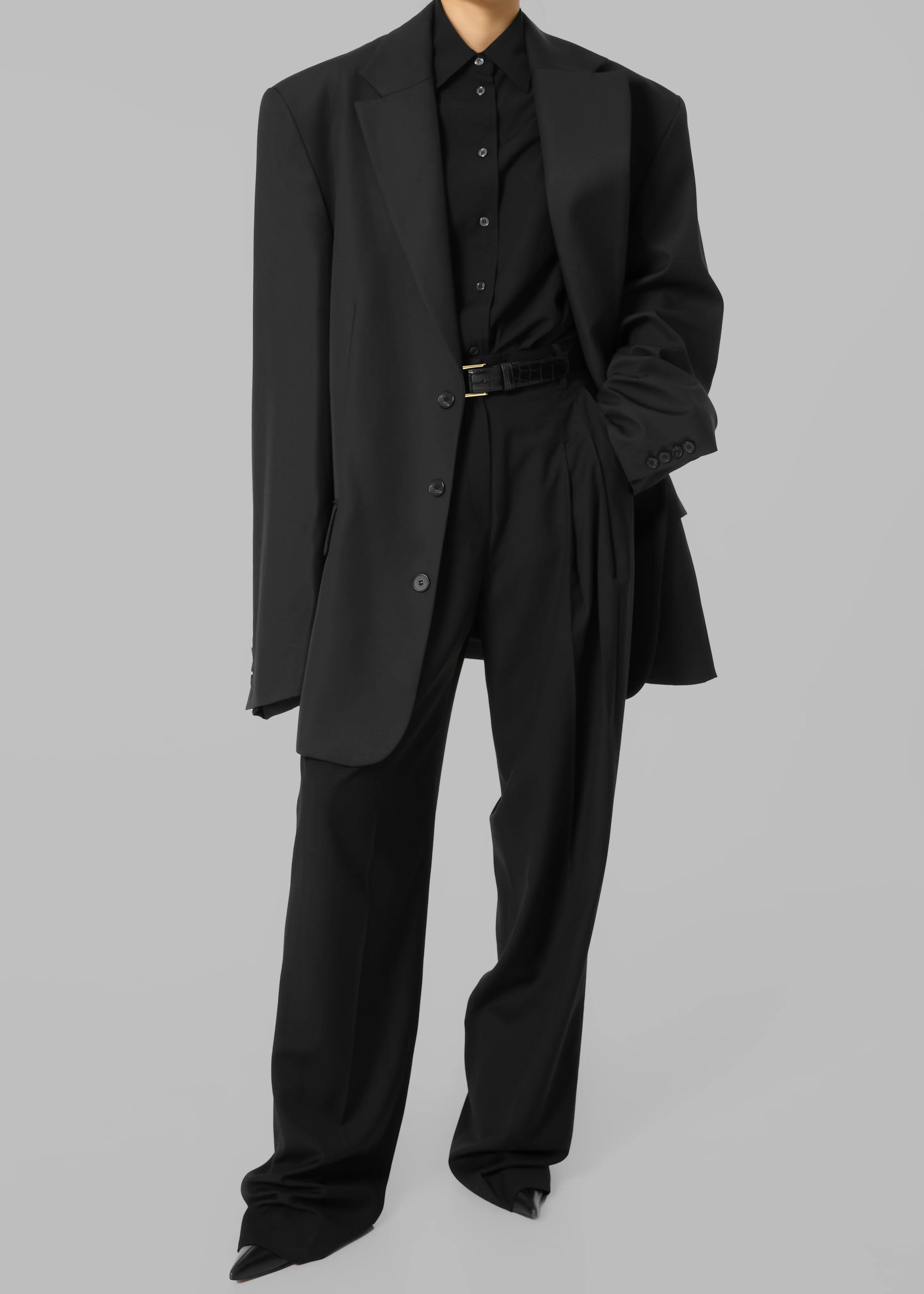 Gelso Oversized Blazer - Black - Image 8