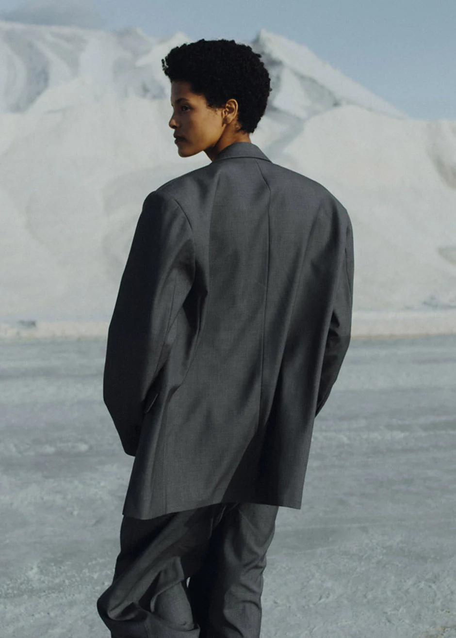 Gelso Oversized Blazer - Dark Grey Melange - Image 14