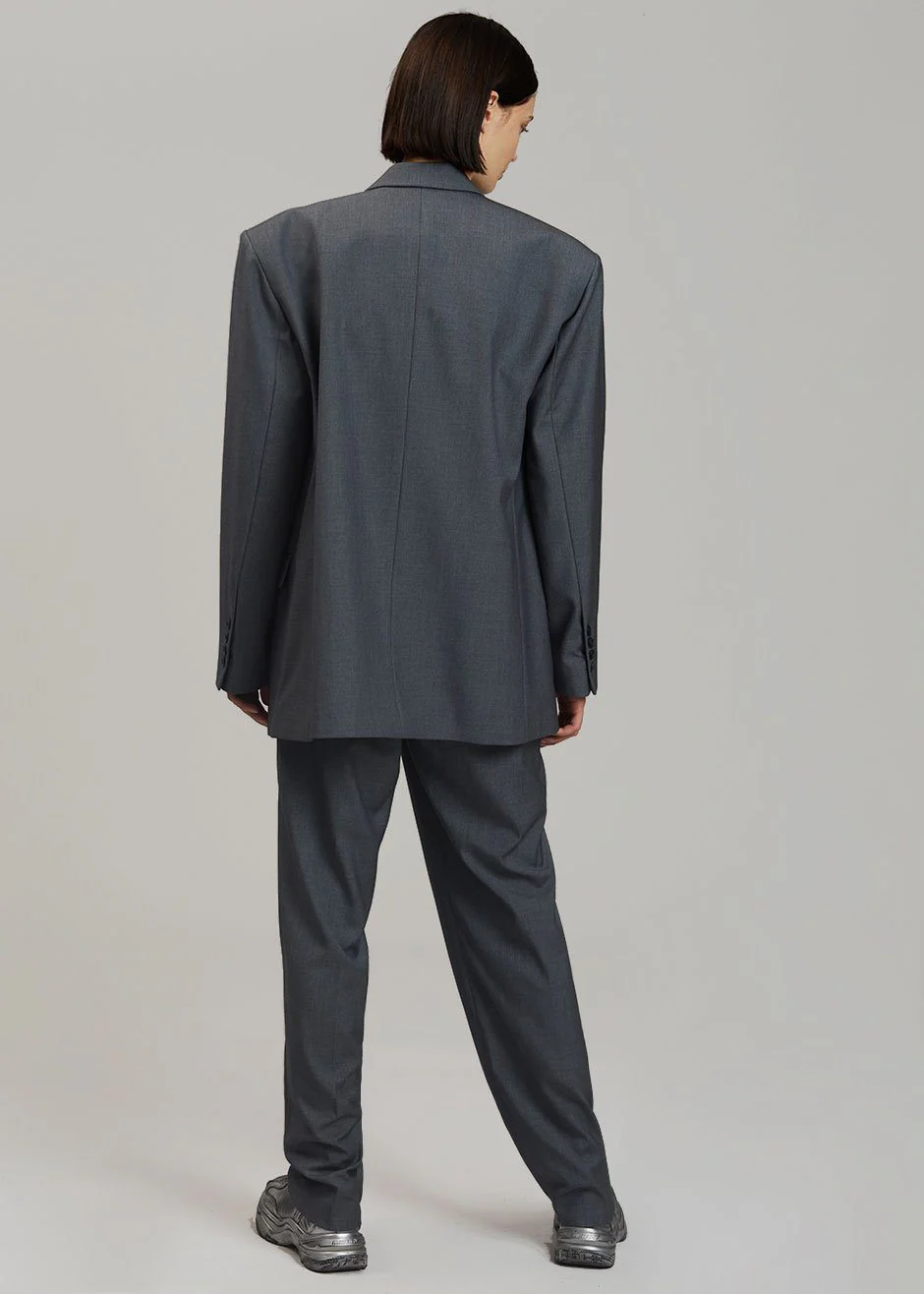 Gelso Oversized Blazer - Dark Grey Melange - Image 16