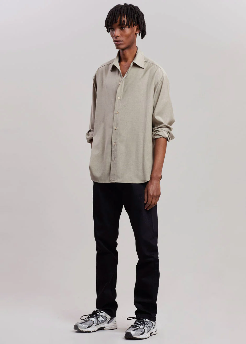 Gelso Shirt - Light Taupe Melange - Image 4